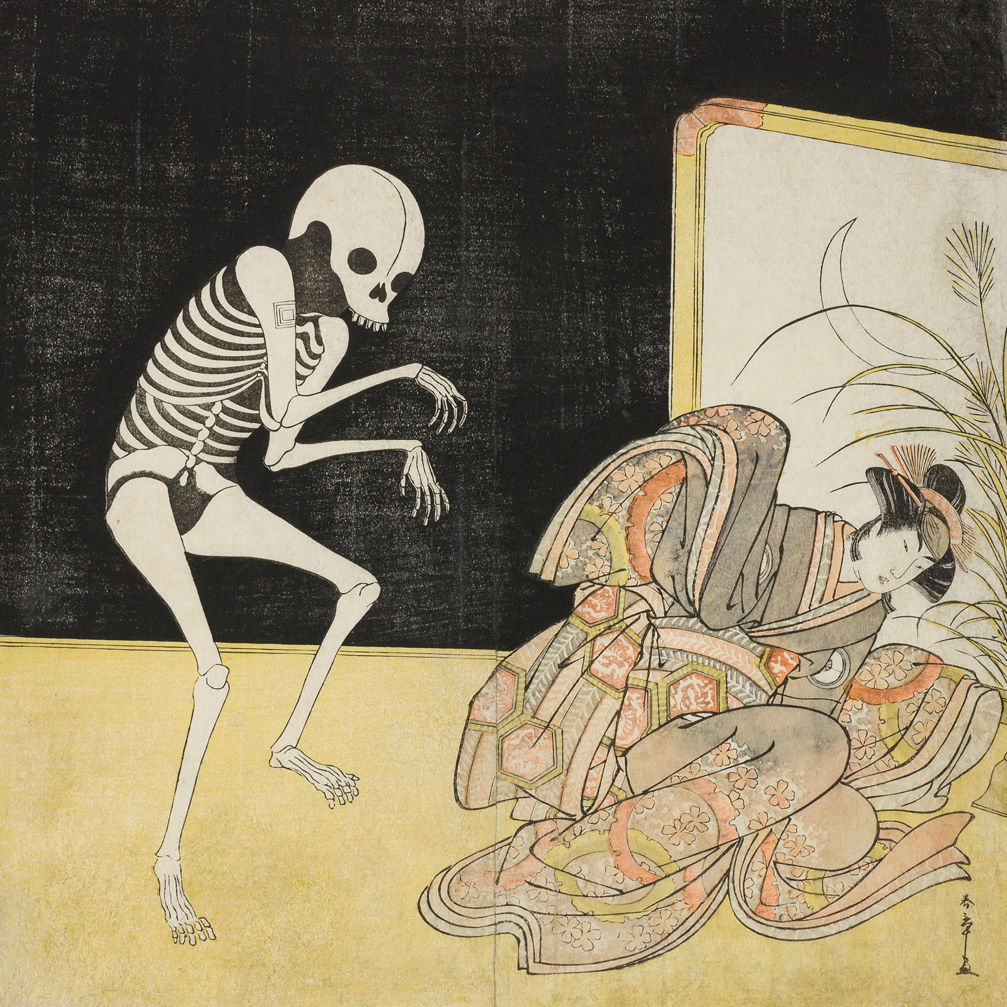Ichikawa Danjuro V as a Skeleton, Flower of Edo