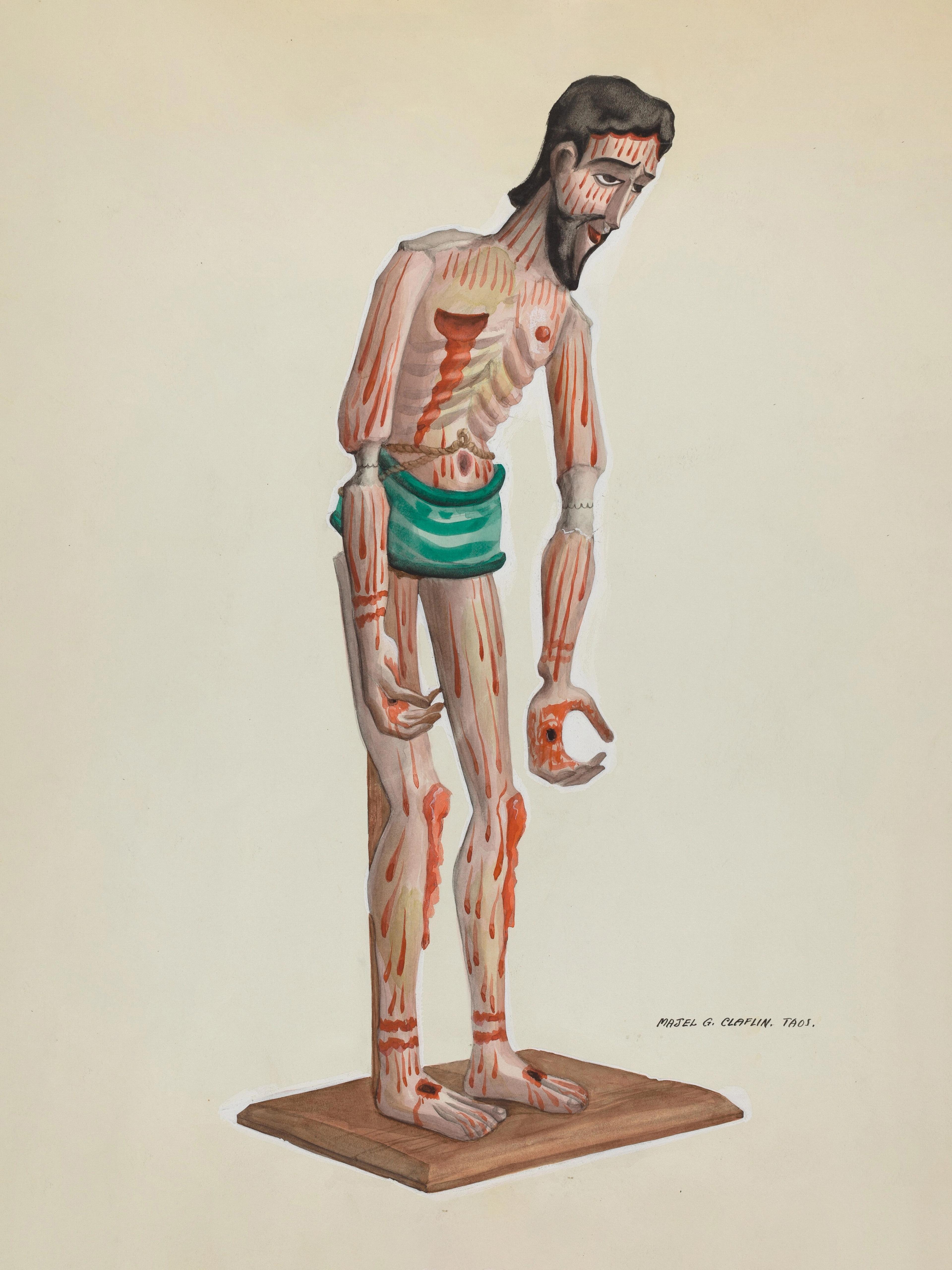 Wooden Christo Painted