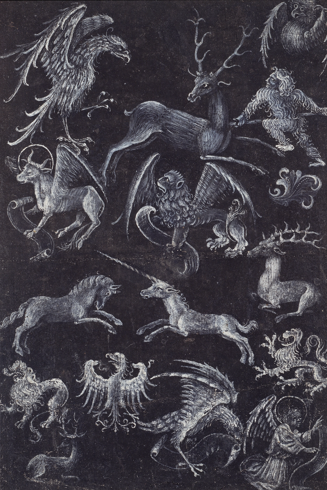 Pattern Sheet with Symbols of the Evangelists
