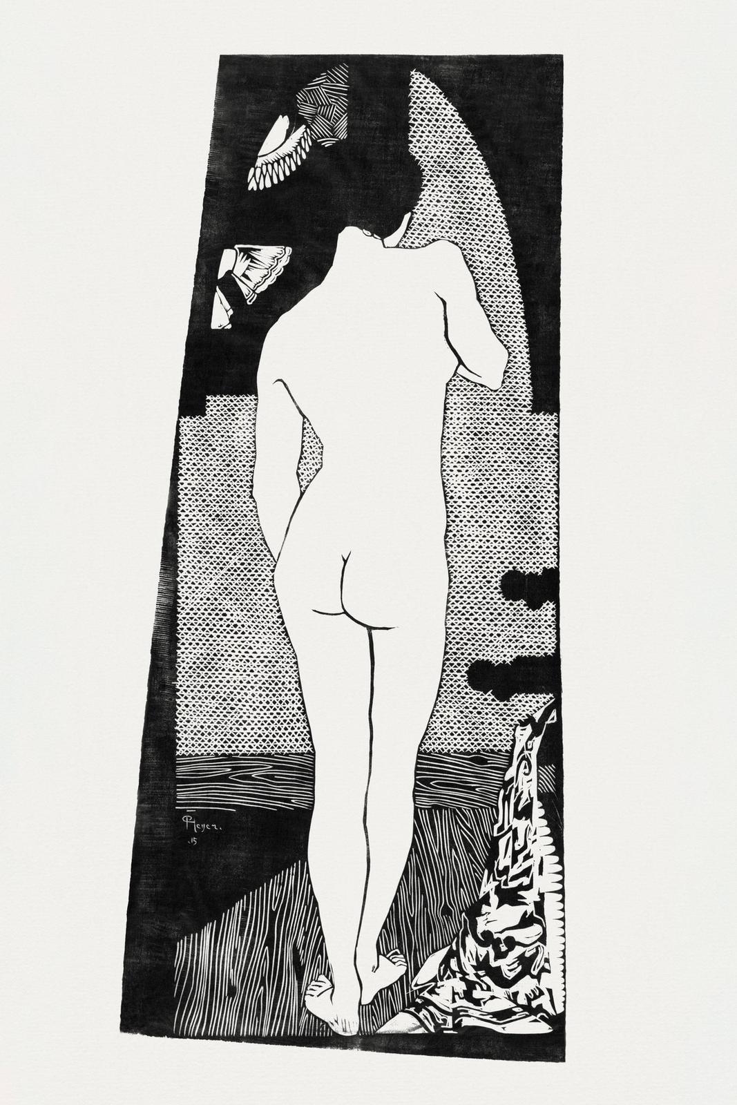 Standing woman (1915) print in high resolution by Reijer Stolk. Original from the Rijksmuseum.