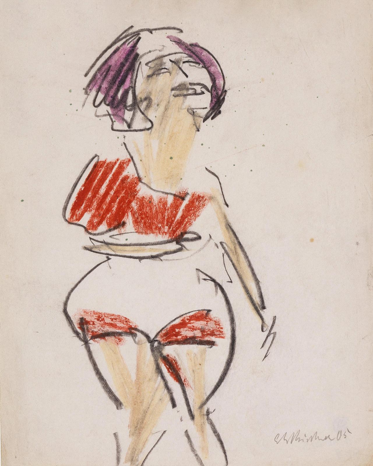 Stehende Frau, ca. 1909 by ernst ludwig kirchner