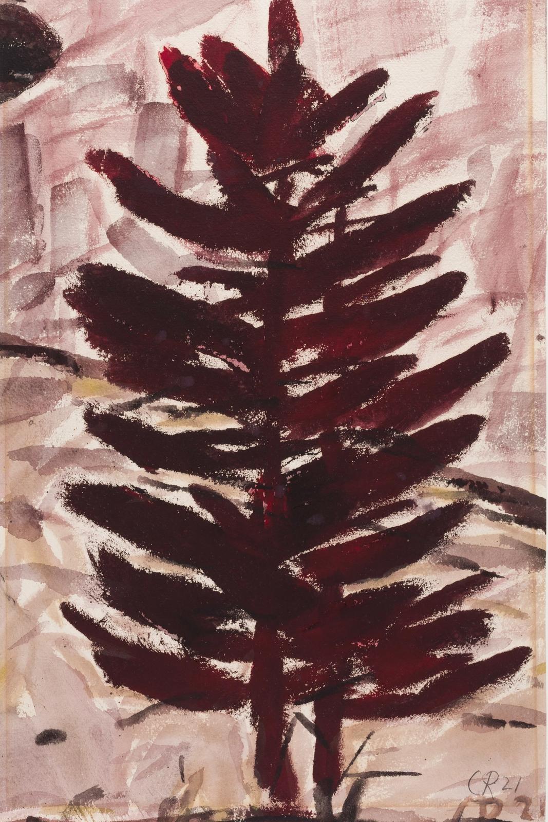Rotbraune Tanne, 1921 by christian rohlfs