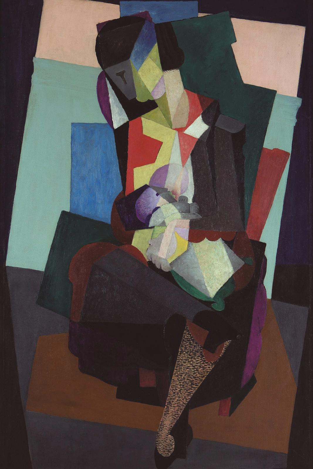 Diego Rivera's Maternidad, Angelina y el nino Diego (Motherhood, Angelina and the Child Diego) (1916)