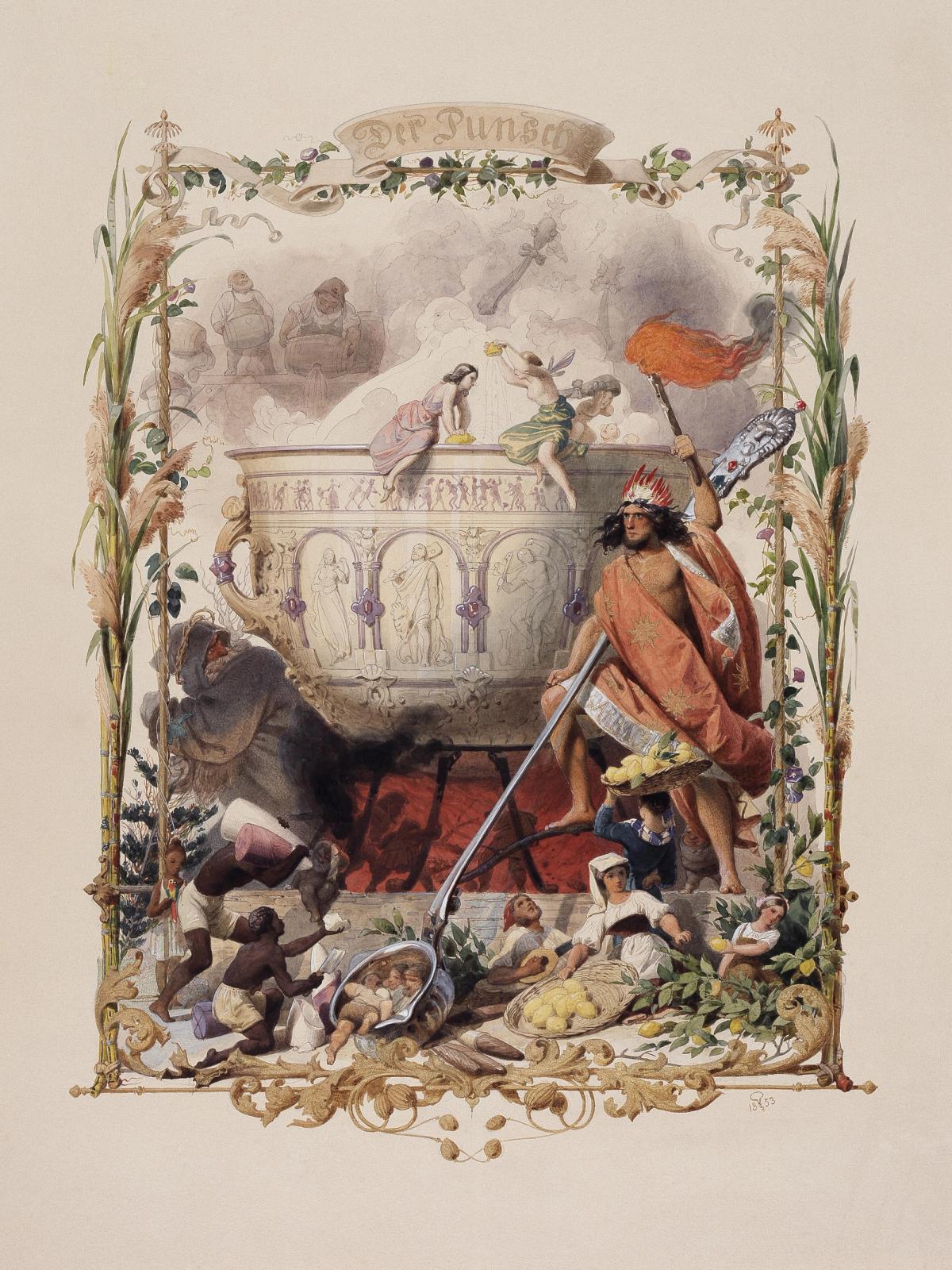 Die vier Hauptgetranke: Punsch, 1853 by adolf schroedter
