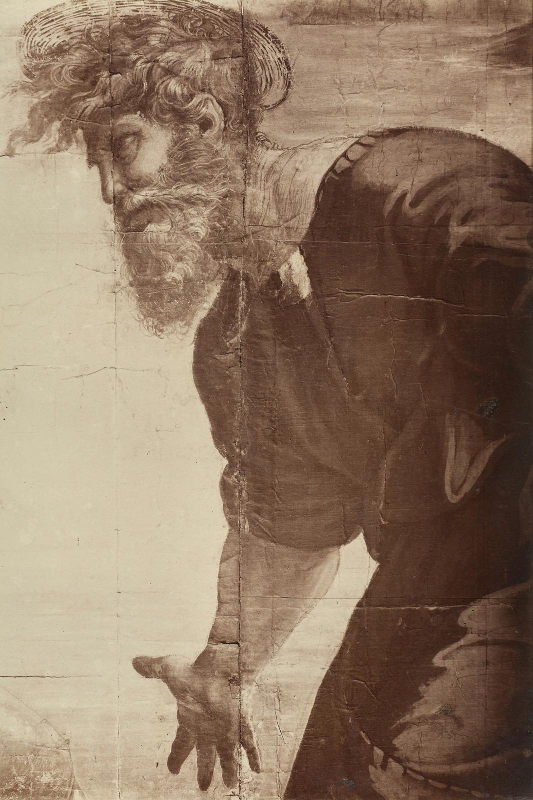 The Miraculous Draught of Fishes, detail of St Peter (reproduction of Raphael's cartoon at Hampton Court, London), ca. 1859 by charles thurston thompson