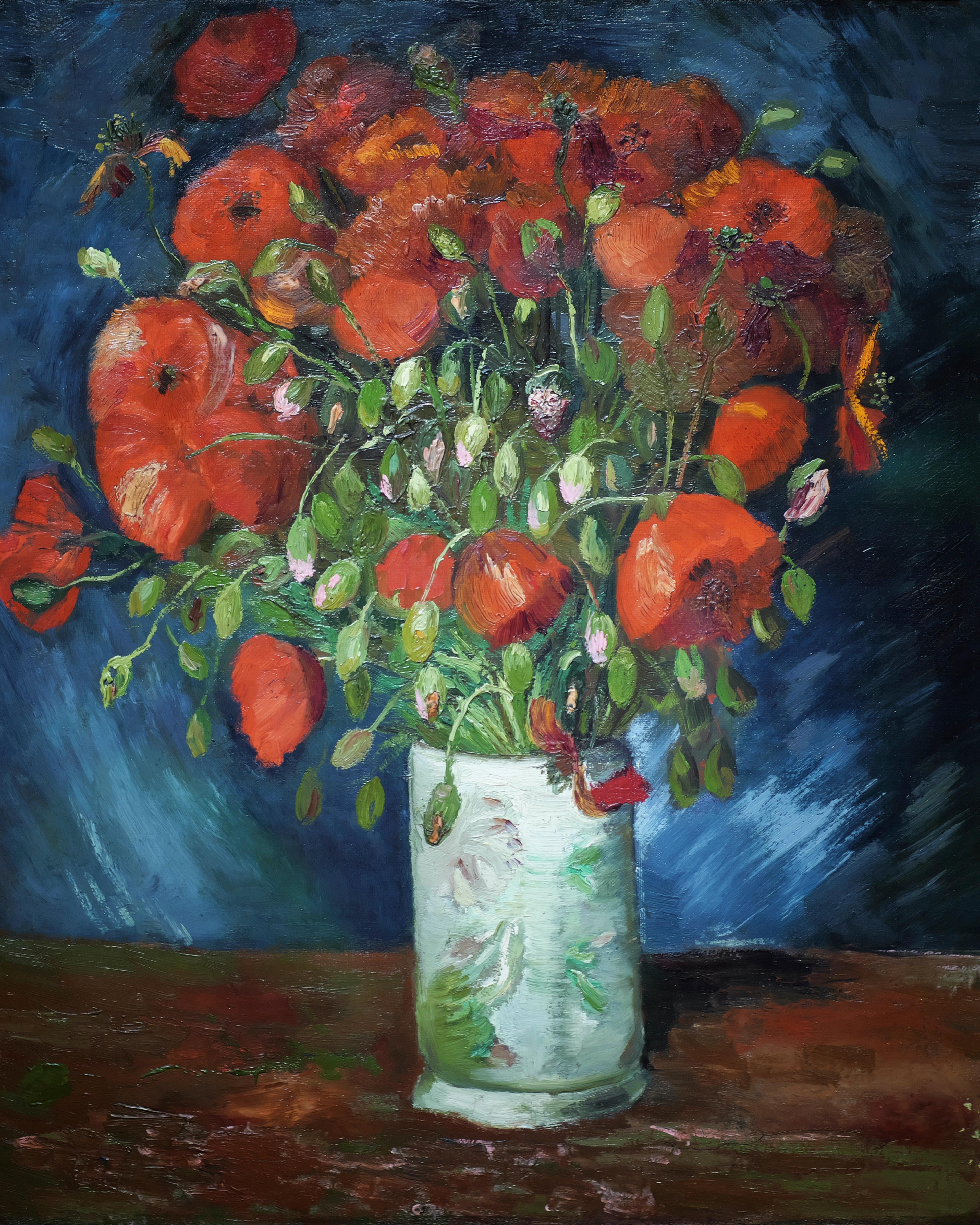 Vase with Red Poppies