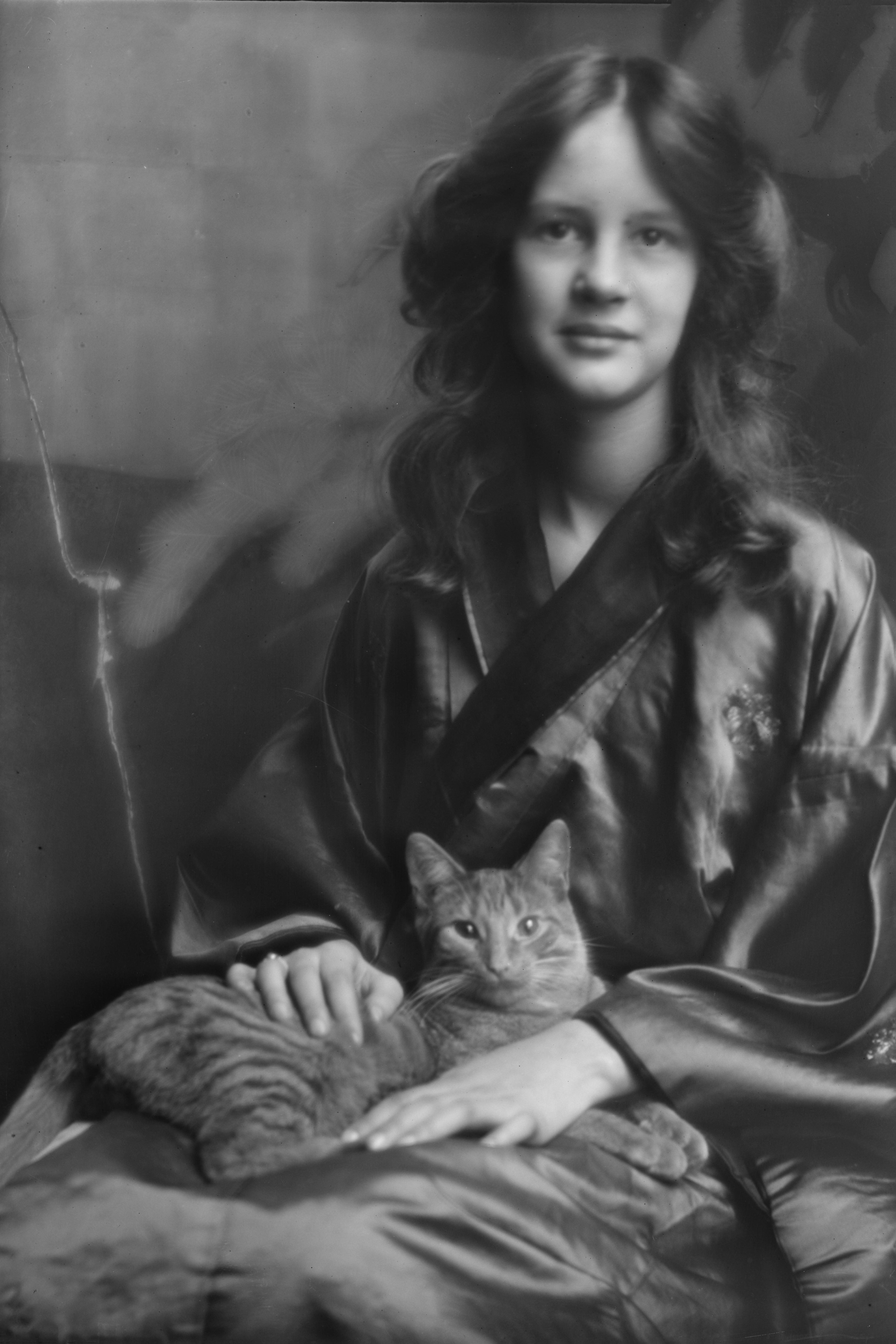 Miss Jocelyn Stebbins and Buzzer the Cat