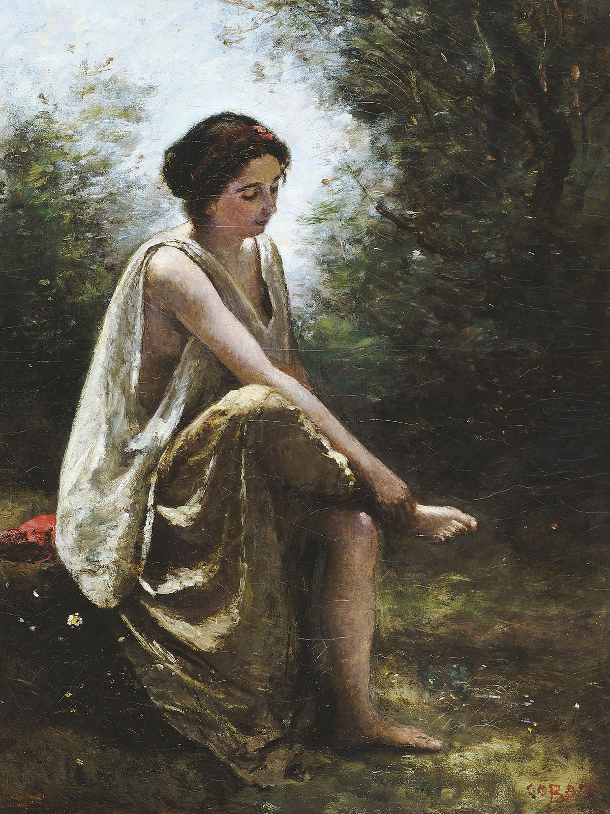 Wounded Eurydice by Jean-Baptiste-Camille Corot