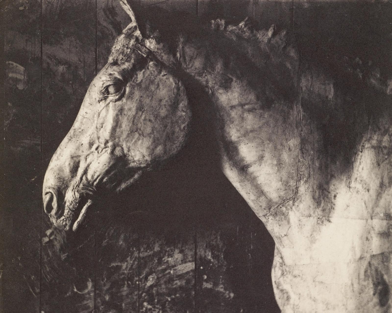 Plaster Model of Clinker for an Equestrian Relief of General Grant by Thomas Eakins