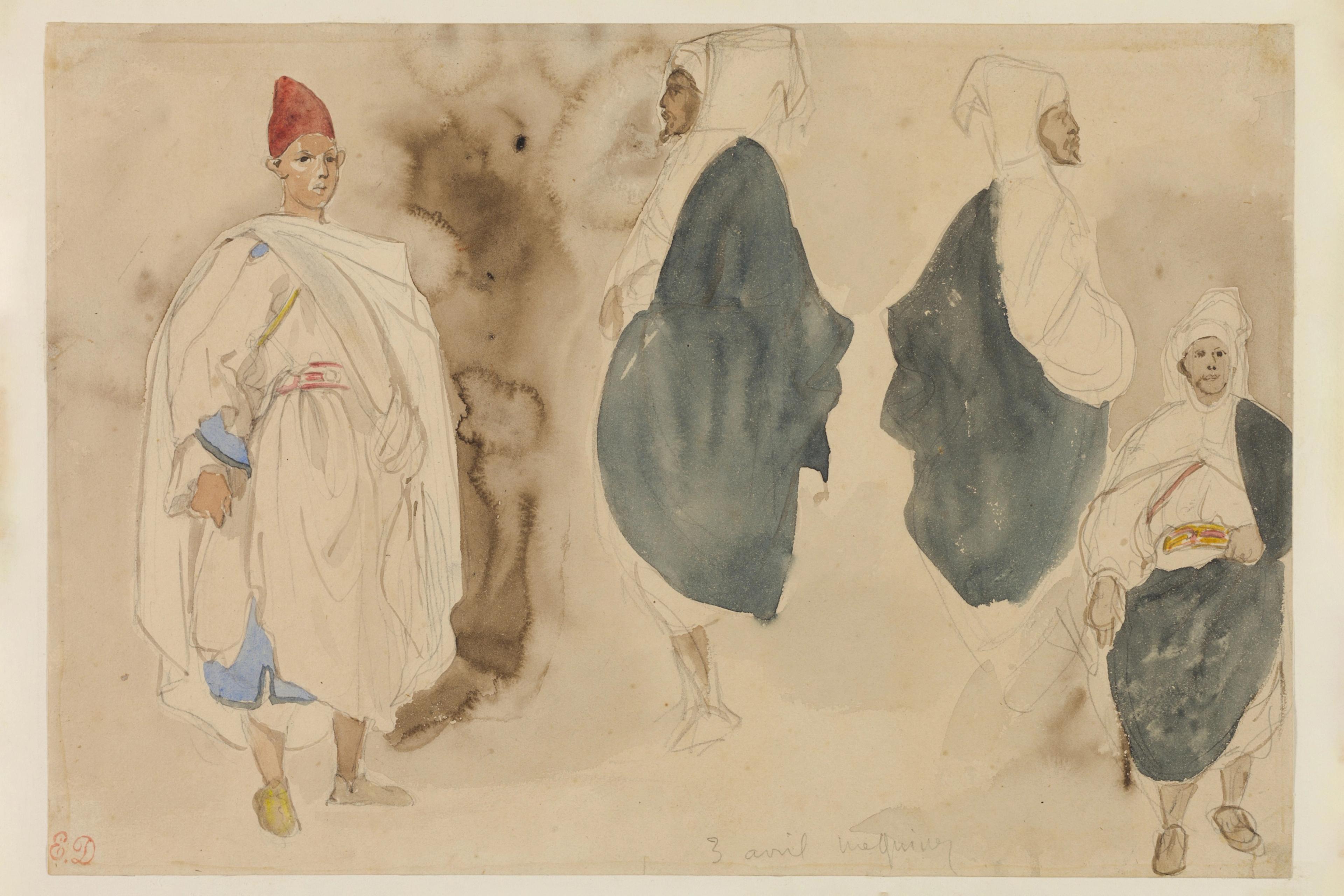 Four Sketches of Arab Men