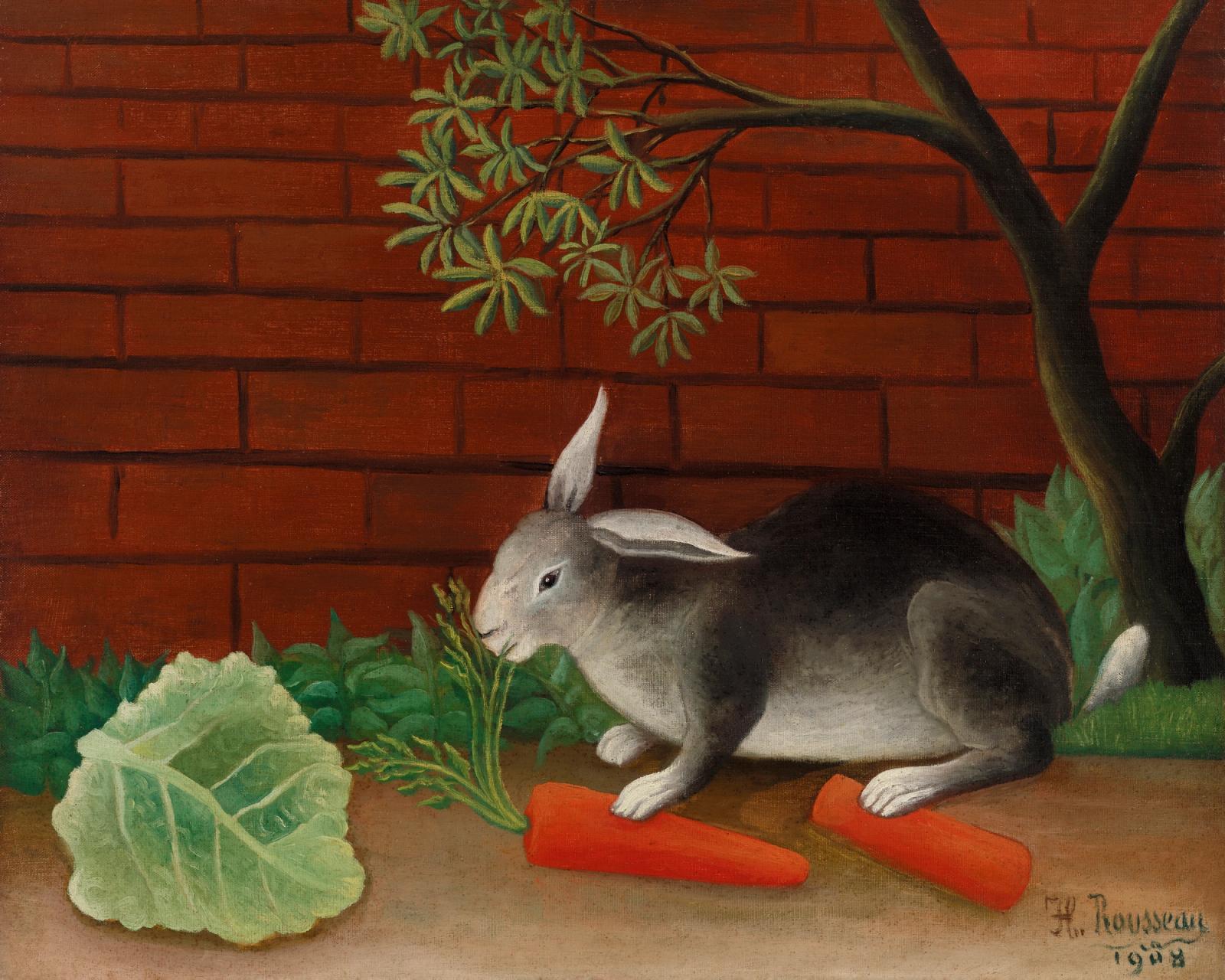 The Rabbit's Meal (Le Repas du lapin) (1908) by Henri Rousseau. Original from Barnes Foundation.