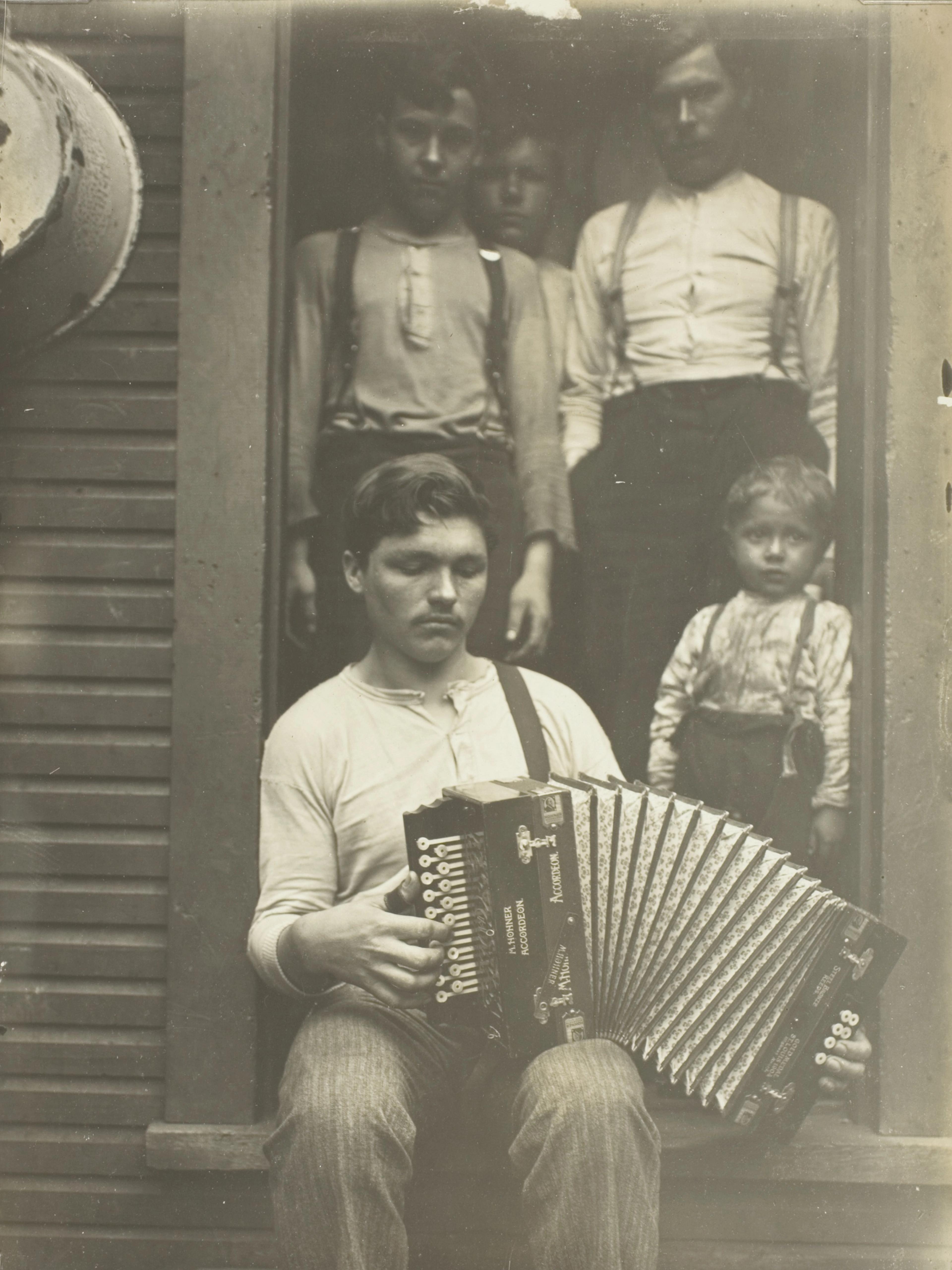 Slovak Steel Worker Relaxes after Supper