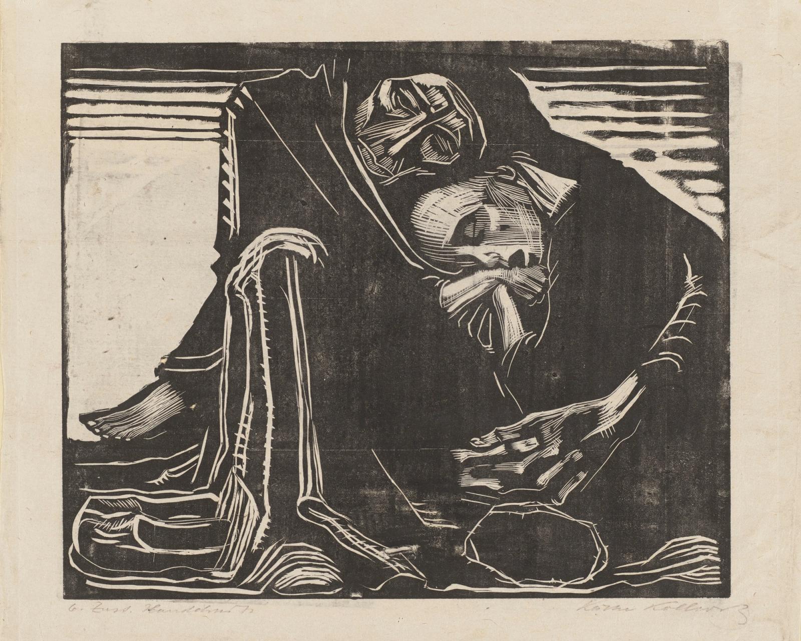 Tod mit Frau im Schoss, 1920 - 1921 by kathe kollwitz