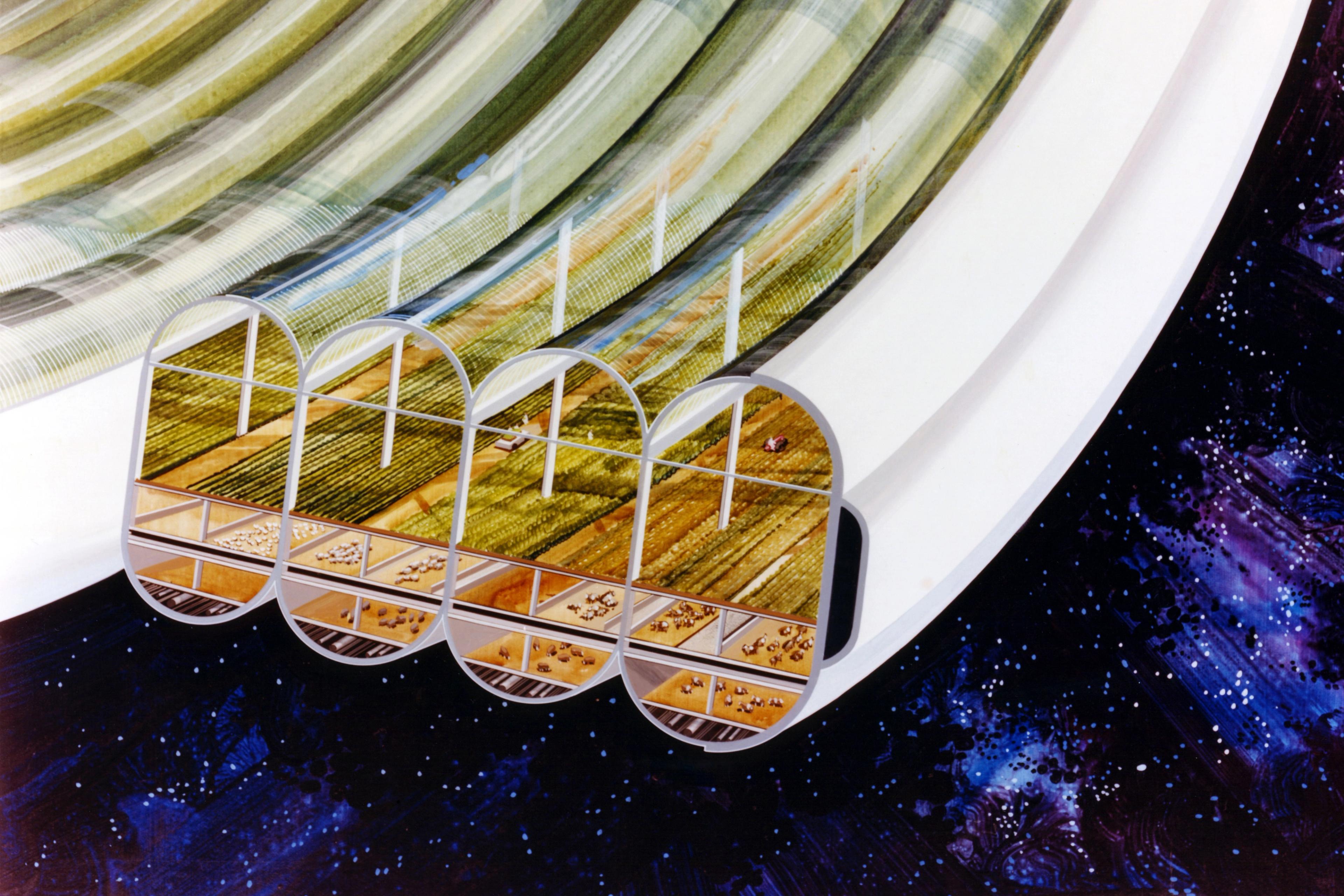 Agricultural Modules with a Cutaway View