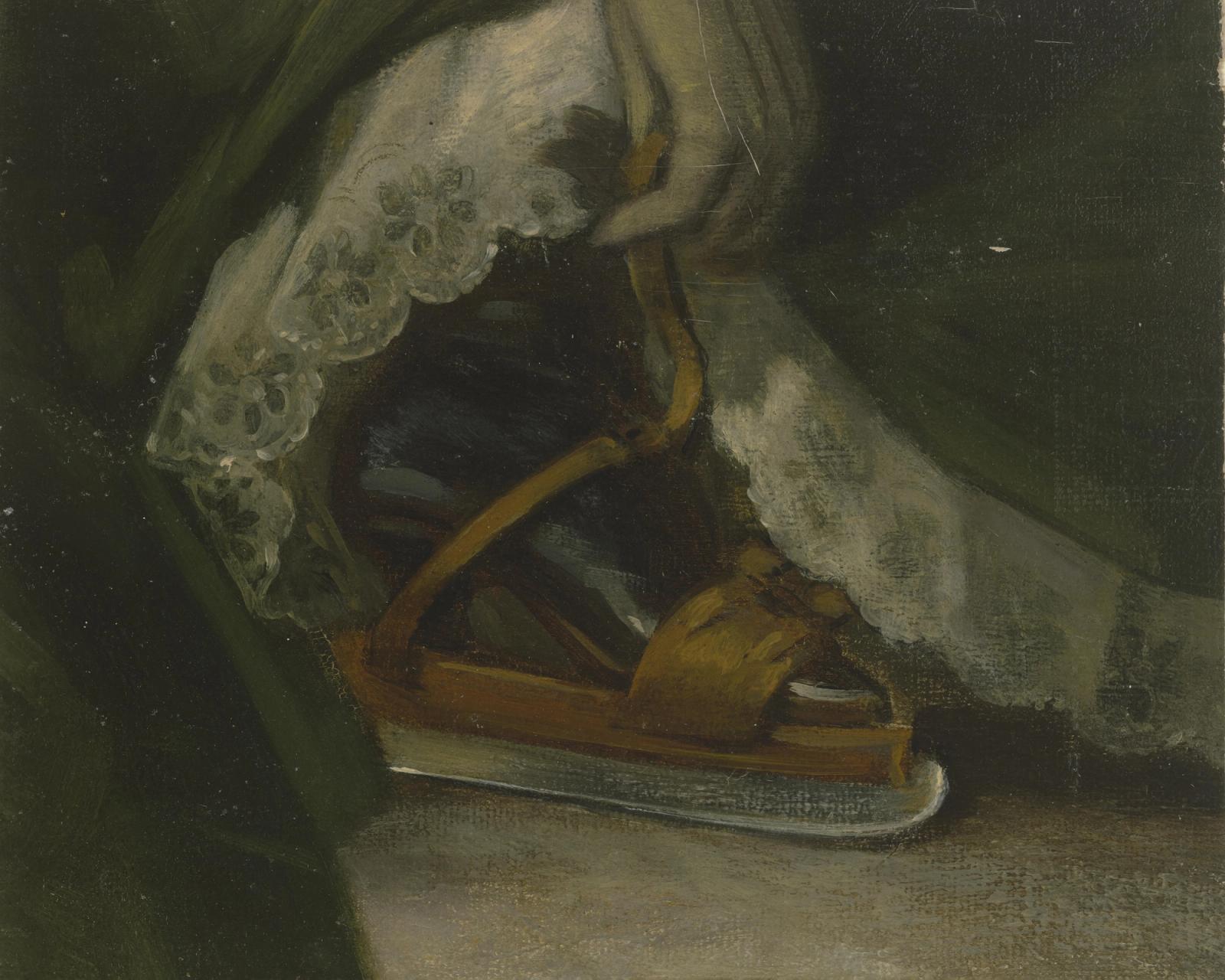 Fuss einer Dame mit Schlittschuh, null by philipp rumpf
