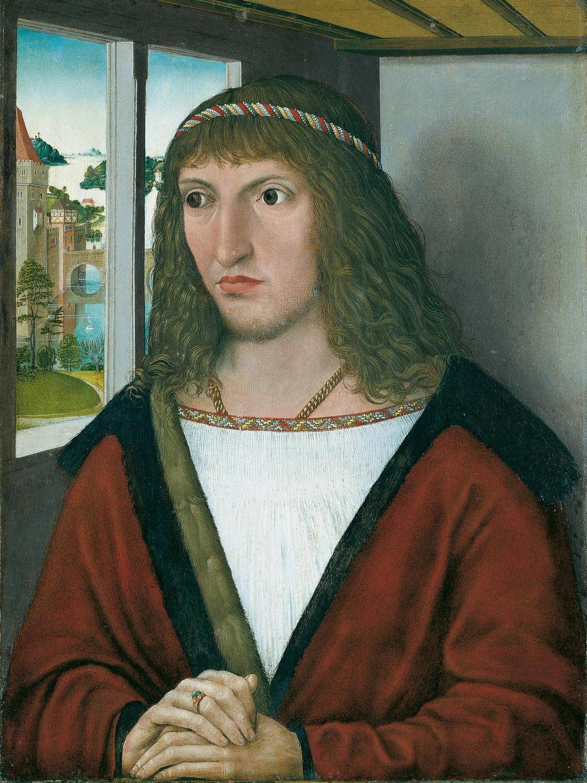 Portrait of the Younger Elector Frederick the Wise of Saxony, ca. 1490 by nuremberg master around 1490