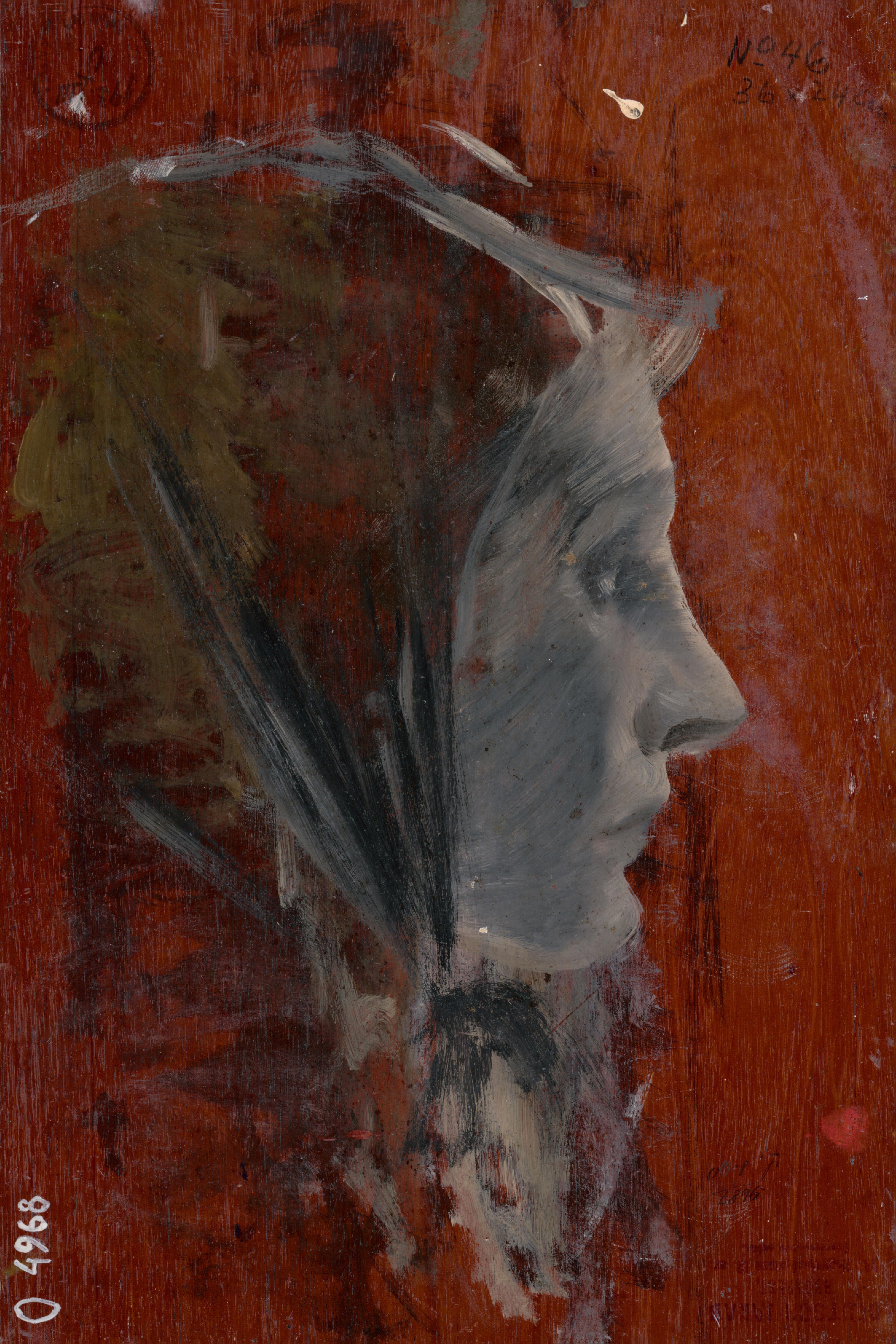 Study of Female Head From Profile