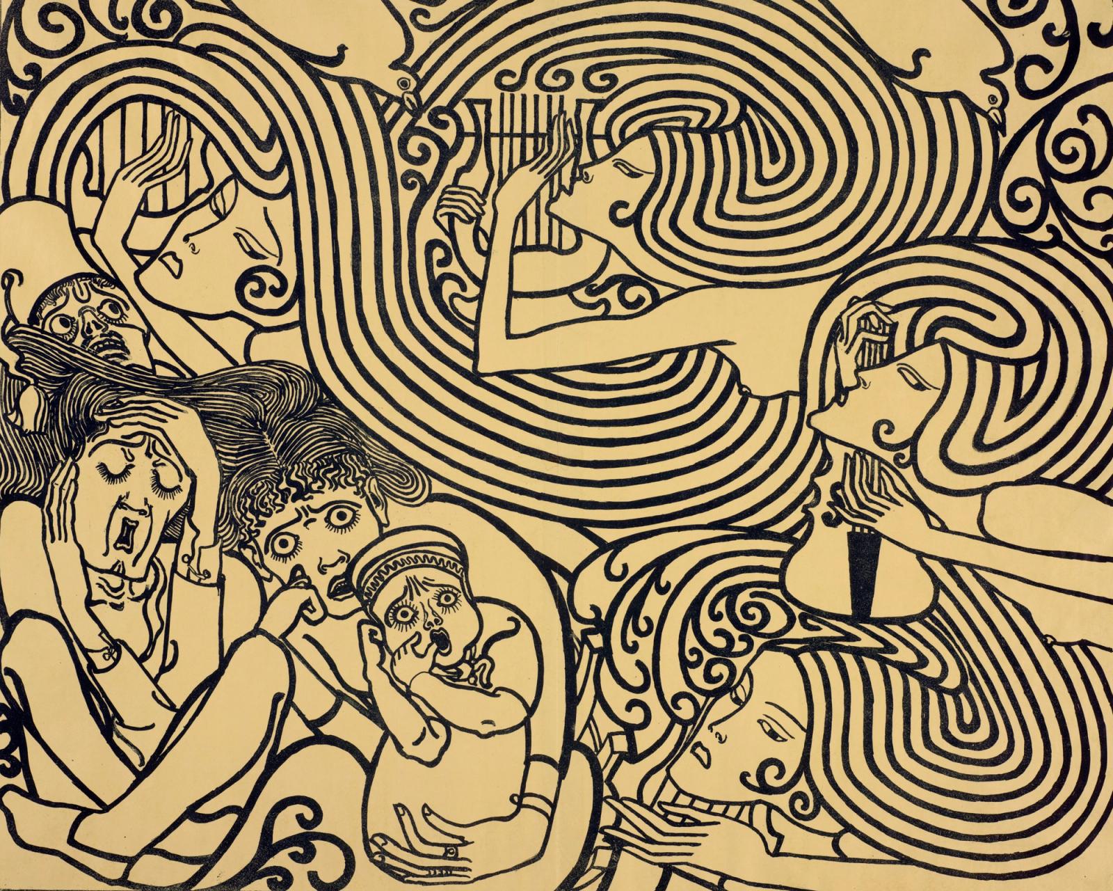 Poster Design for Wagenaar's Cantata The Shipwreck by Jan Toorop