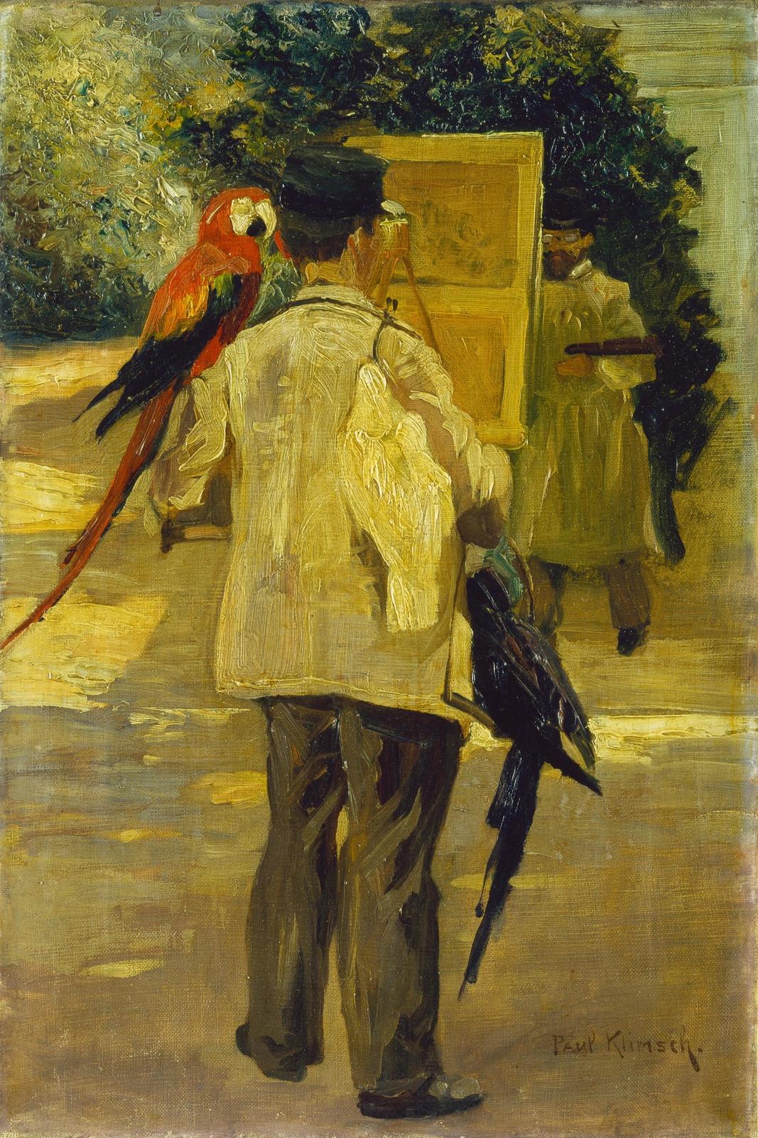 Max Slevogt malt den Papageienwarter, 1901 by paul klimsch