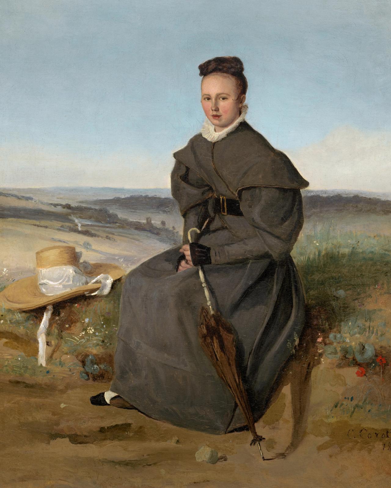 Louise Harduin (1831) by Jean Baptiste Camille Corot