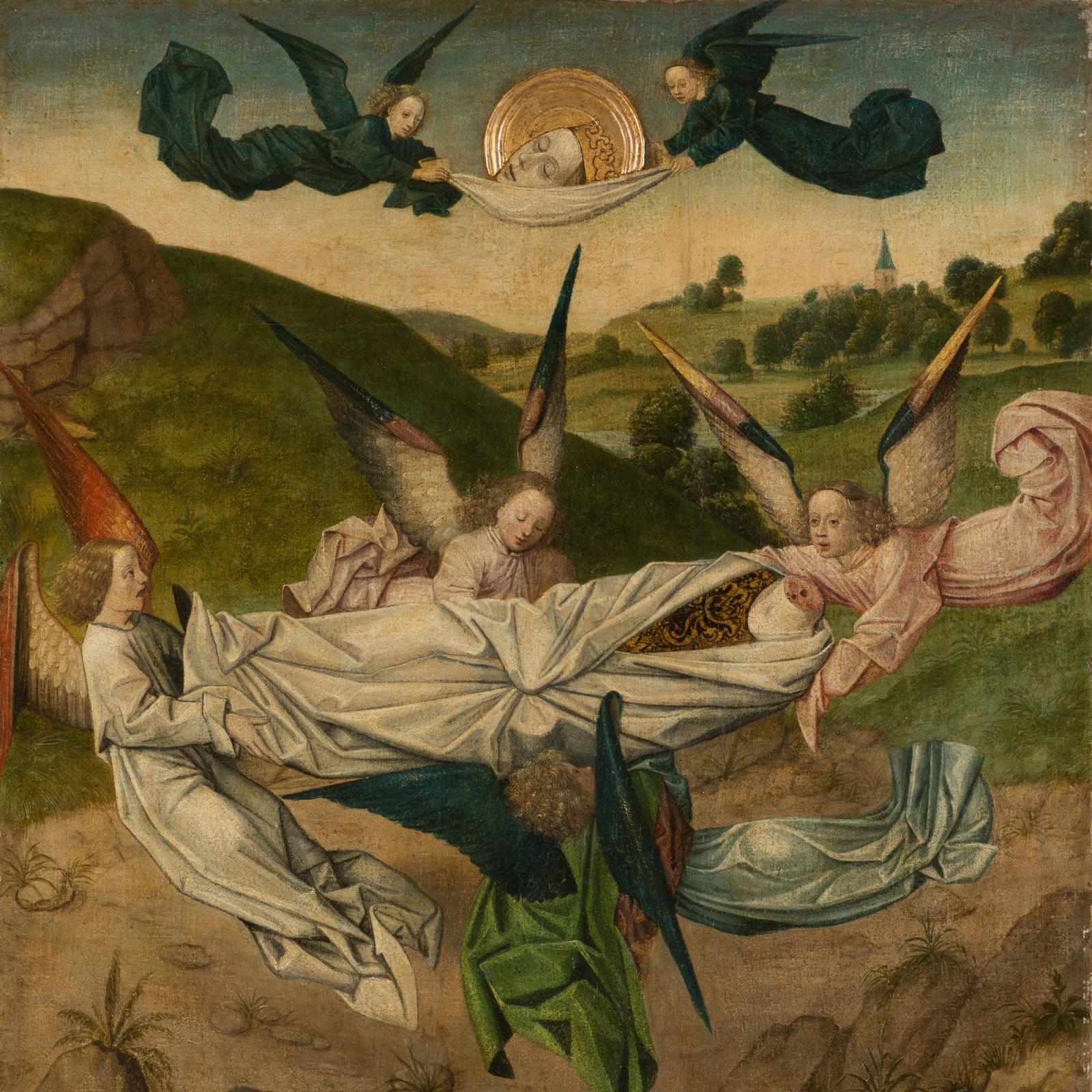 Angelis lifting the Body of St Catherine to Mount Sinai, ca. 1470 - 1480 by cologne master around 14170/80