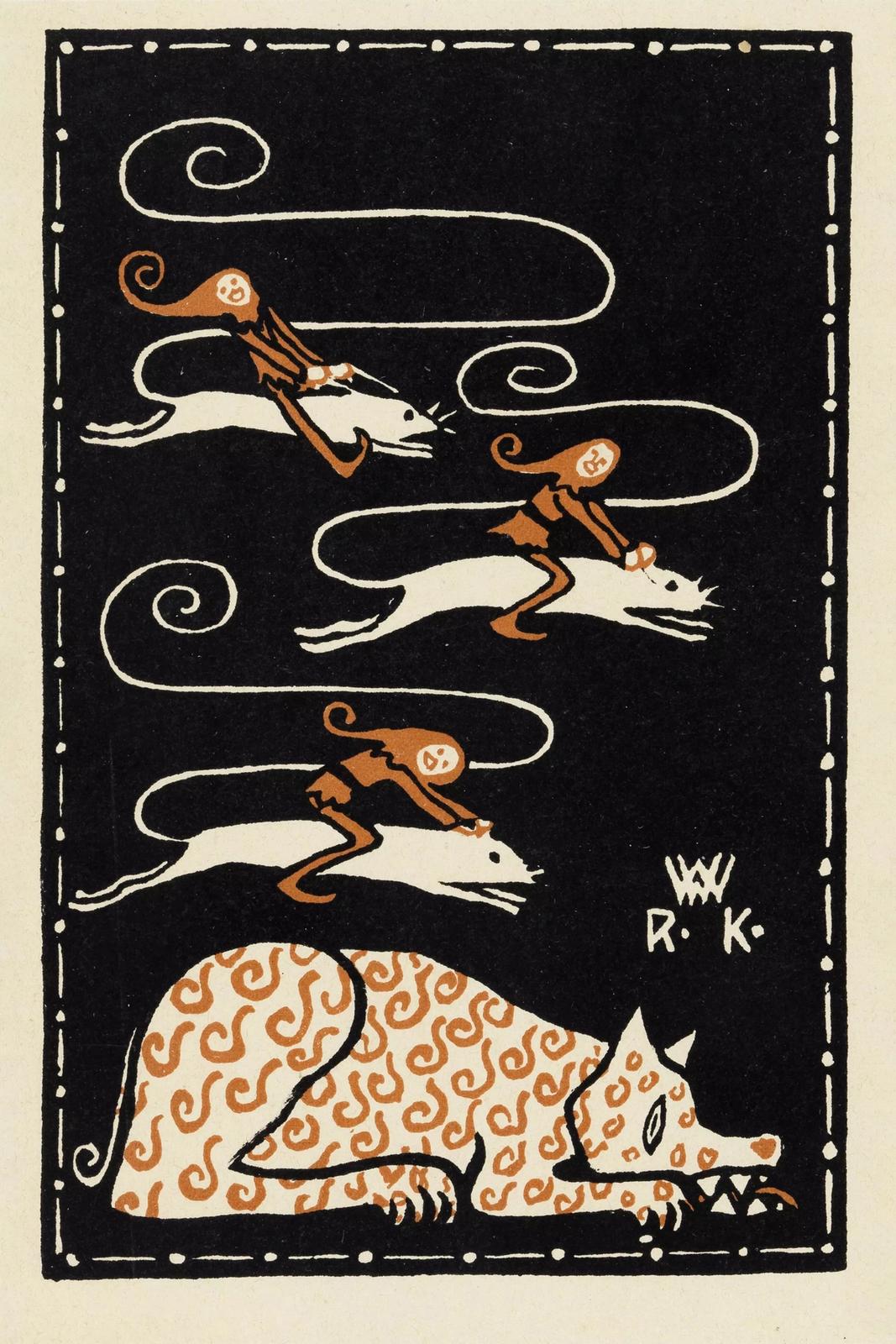 Postcard from the Wiener Werkstatte No. 49: joke card (1907)