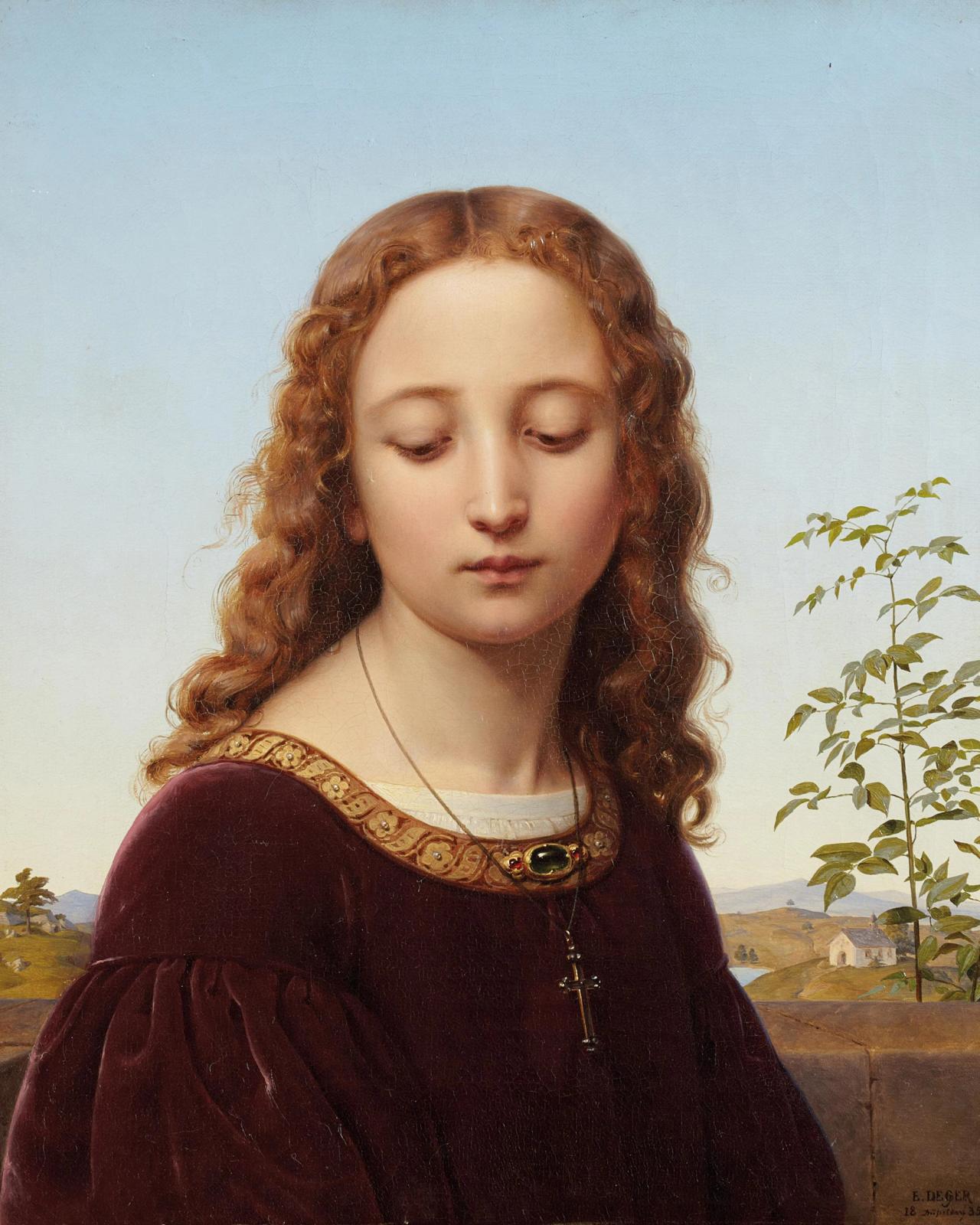 Portrait of a Young Woman, 1835 by ernst deger