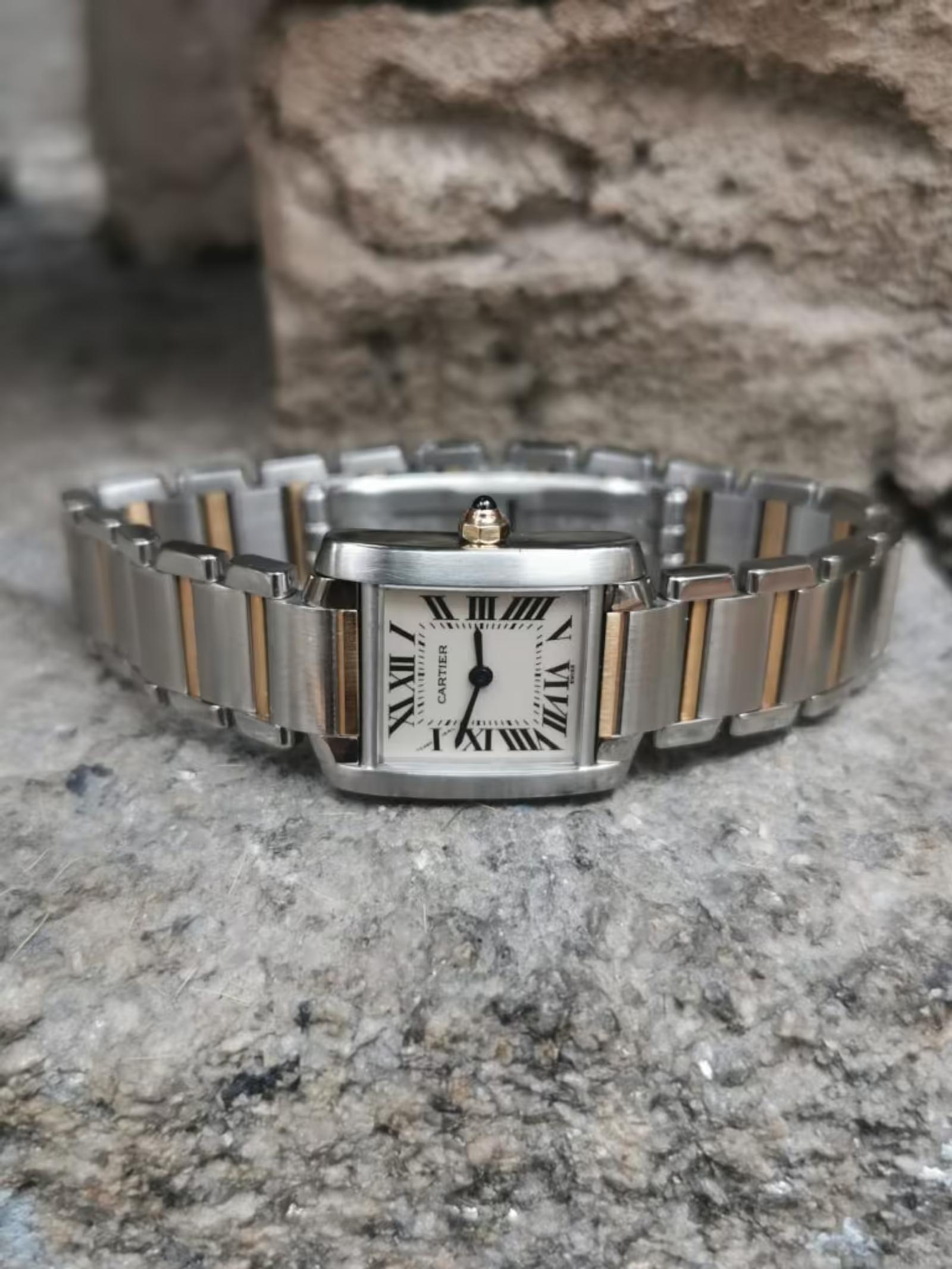 Cartier Tank Francaise gold-steel small pre-loved watch at Watch Empire Dublin