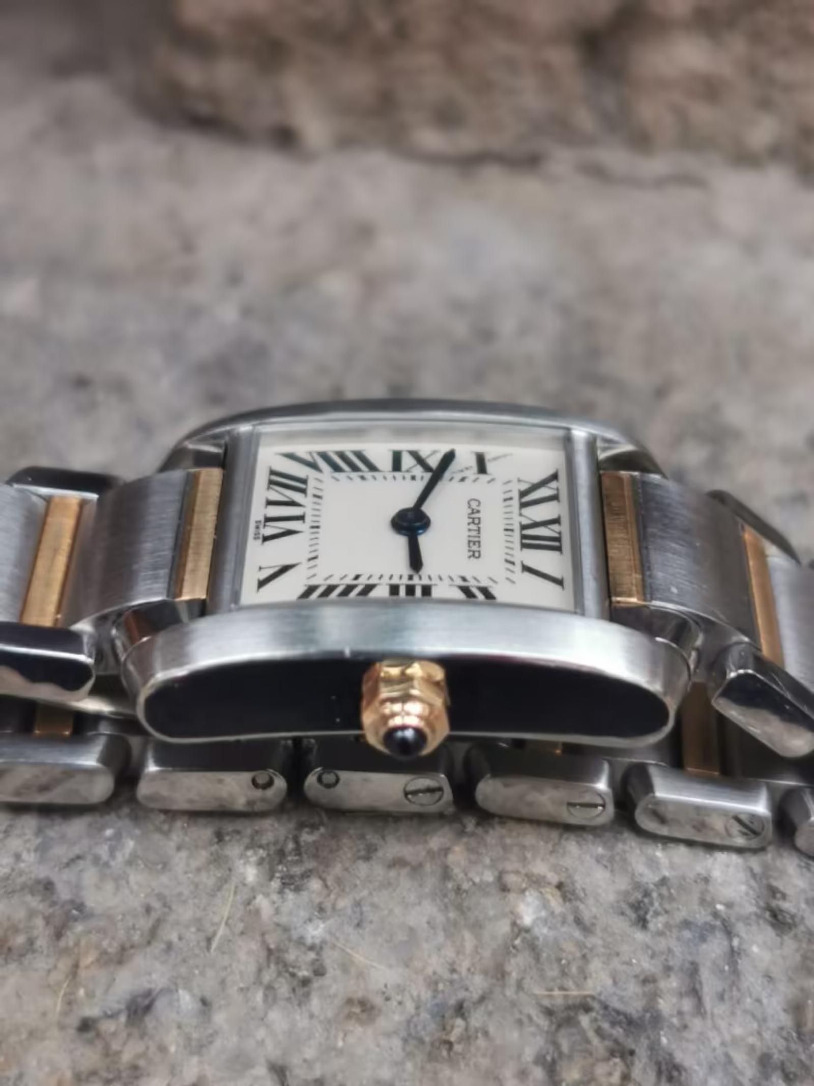 Cartier Tank Francaise gold-steel small pre-loved watch, photo 2 at Watch Empire Dublin