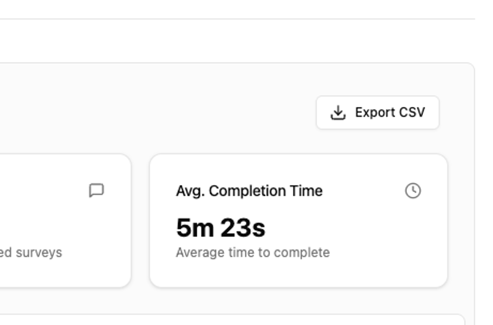 Export survey responses to CSV