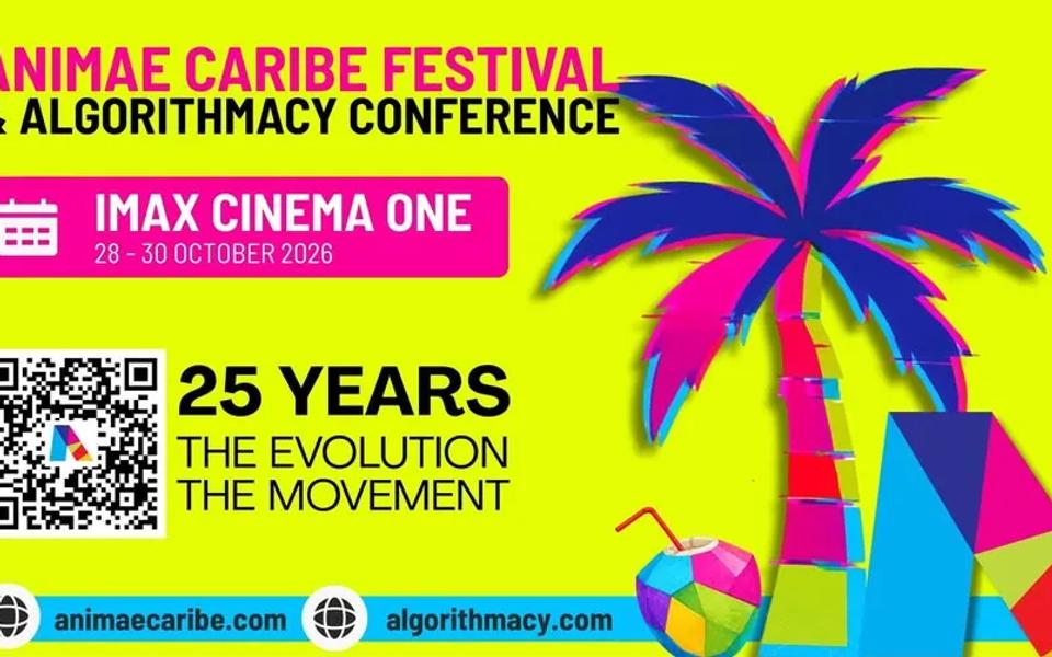Animae Caribe Festival and Algorithmacy Conference 25th anniversary promotional artwork