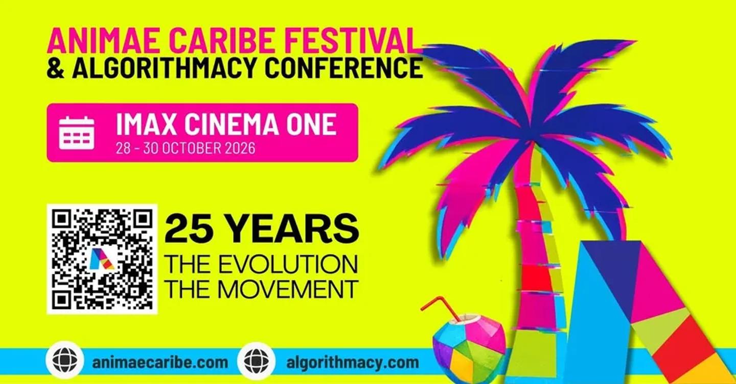 Animae Caribe Festival and Algorithmacy Conference 25th anniversary promotional artwork