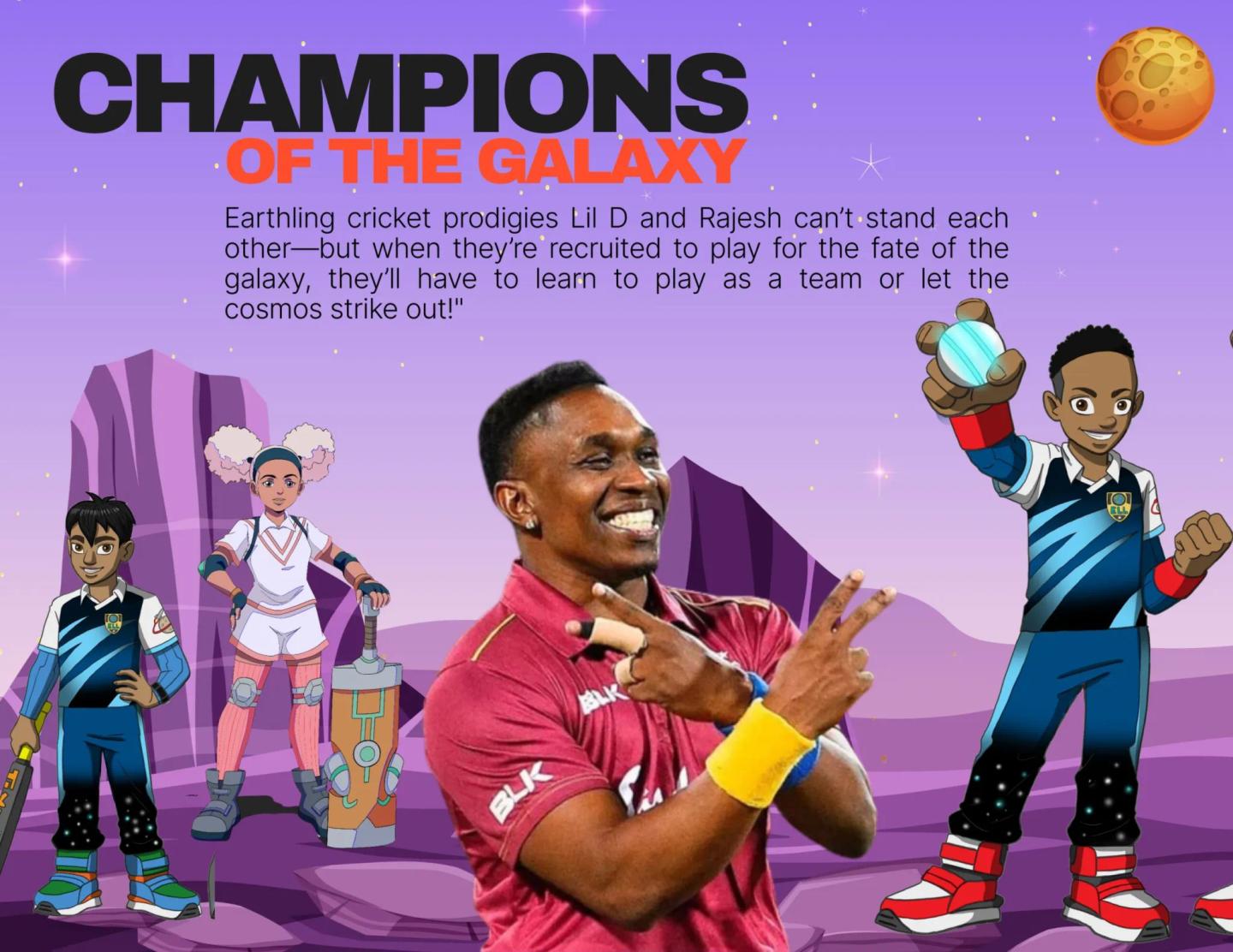Dwayne Bravo signed as ambassador for animated cricket series.