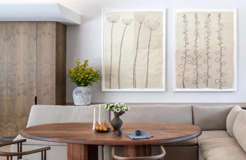 Dining space by AKIN TO- an interior design studio located in San Francisco with a global focus.