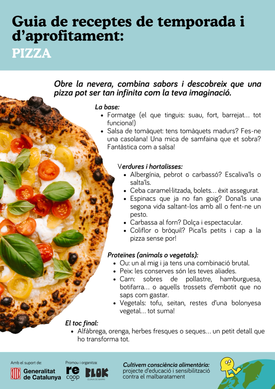 Guia receptes d'aprofitament - PIZZA