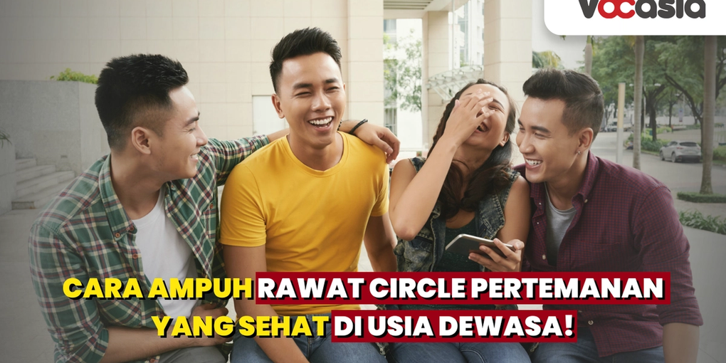 4 orang dewasa yang berteman, mereka saling tertawa tanpa melihat gender