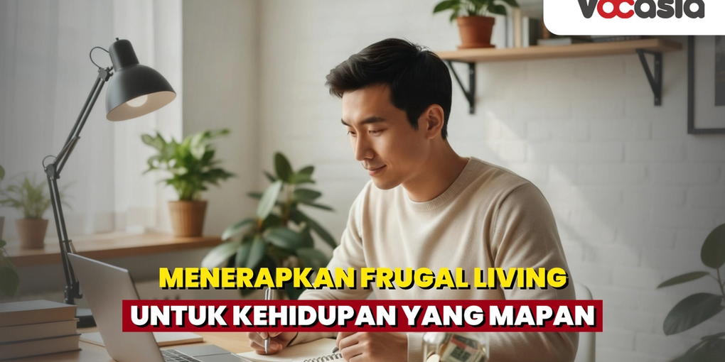 seorang pria yang sedang mencatat keuangannya
