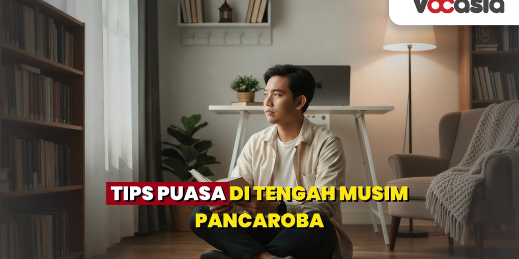 Seseorang yang sedang berpuasa di bulan suci ramadhan