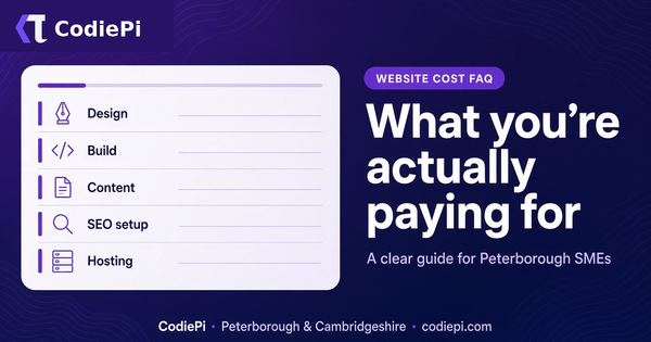 Illustration about website cost for Peterborough businesses