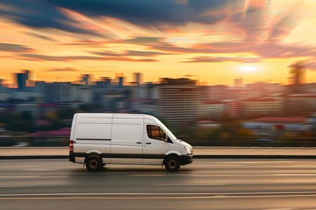 A1 Sameday Couriers Ltd. delivery van on the road