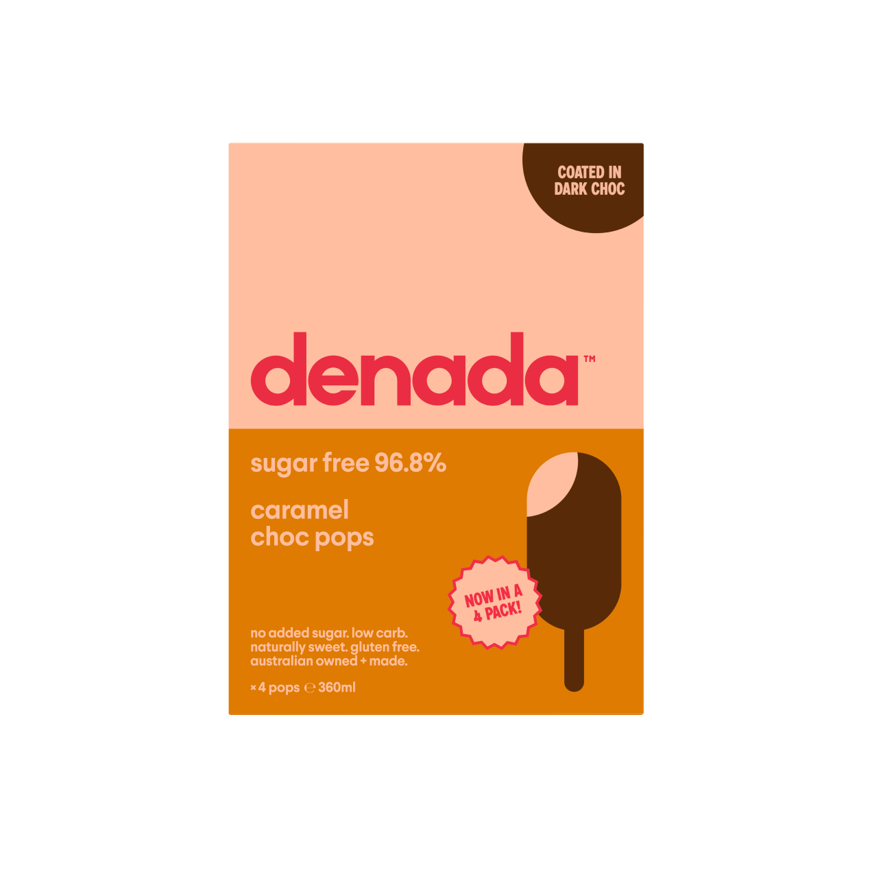 Denada Sugar Free Ice Cream Made in Australia, All Natural Denada