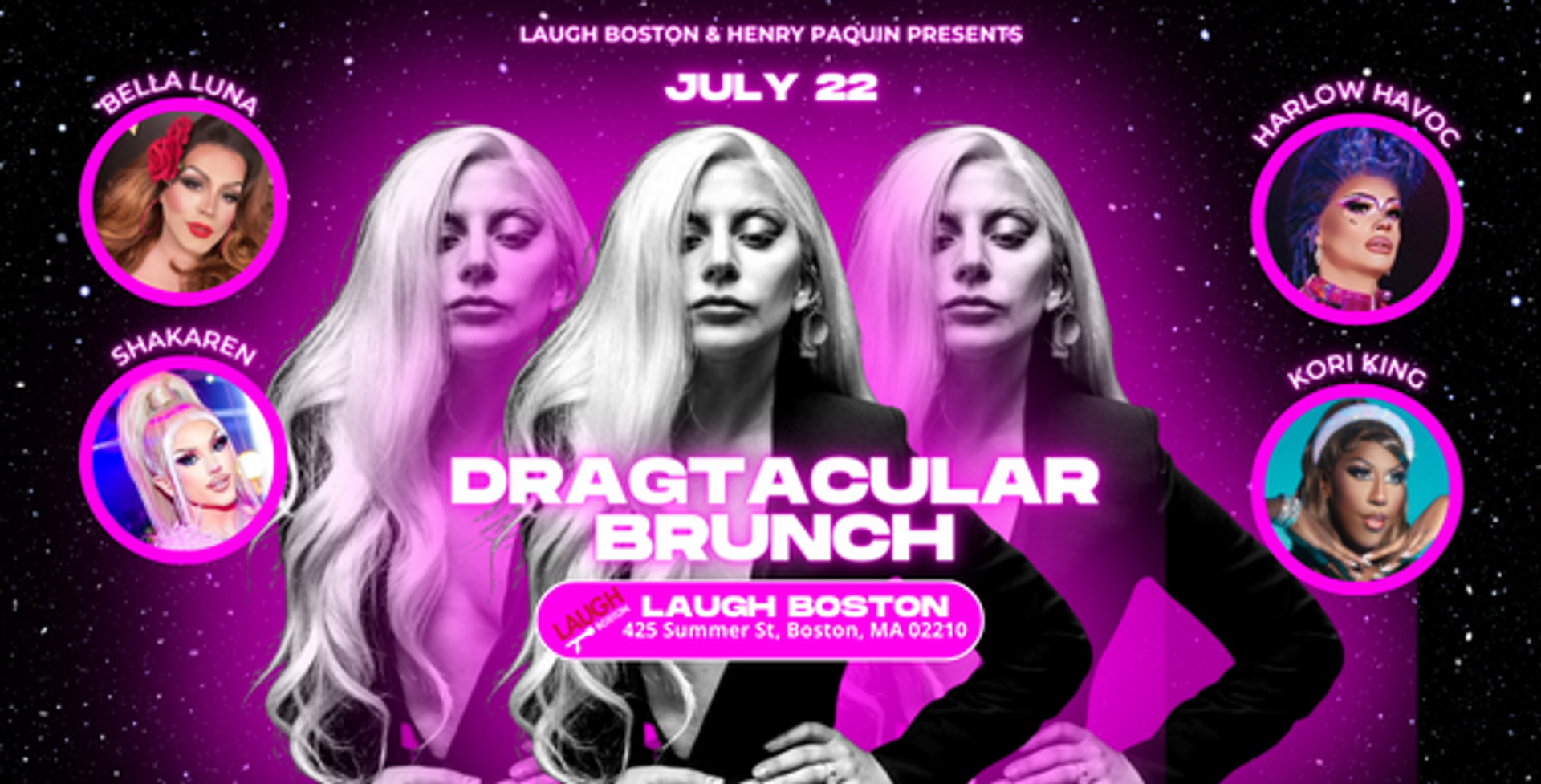 Laugh Boston: DRAGtacular Drag Brunch: Lady Gaga