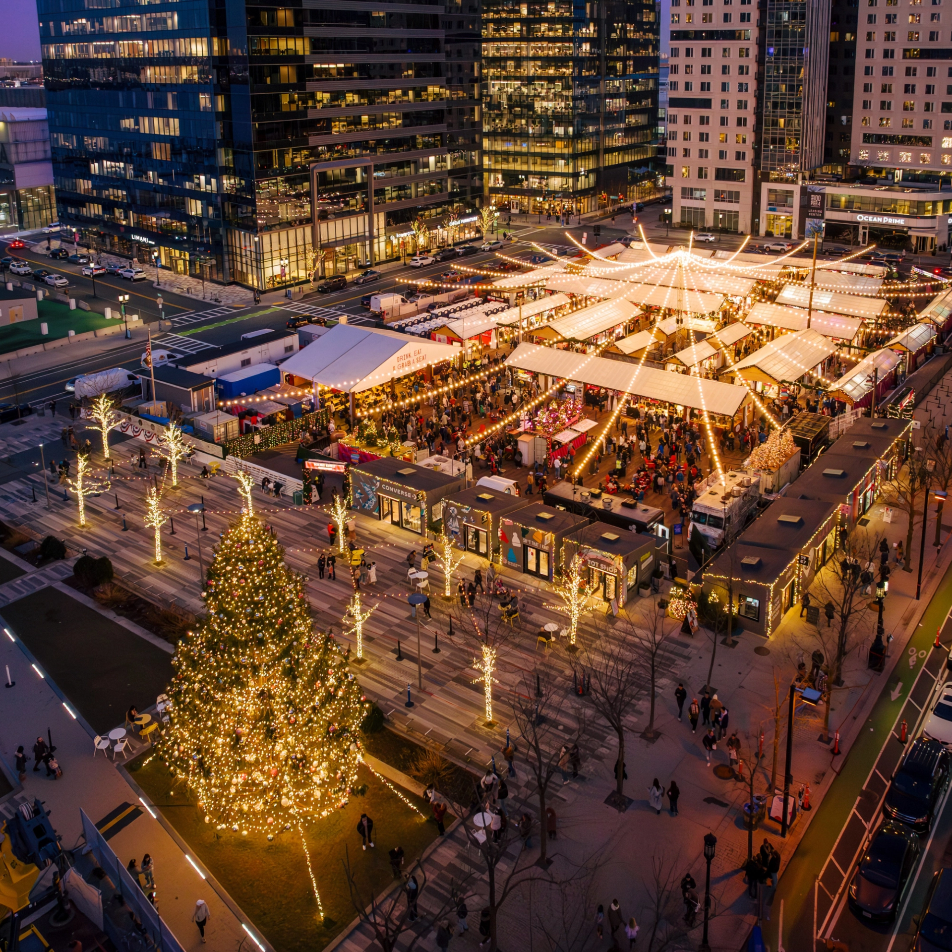 Seaport is dressed in its wintry best. 