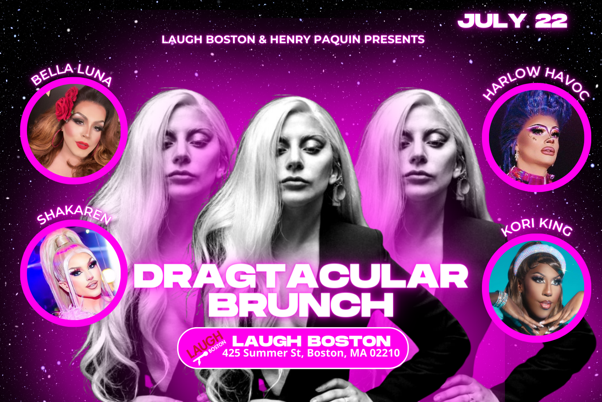 Laugh Boston: DRAGtacular Drag Brunch: Lady Gaga