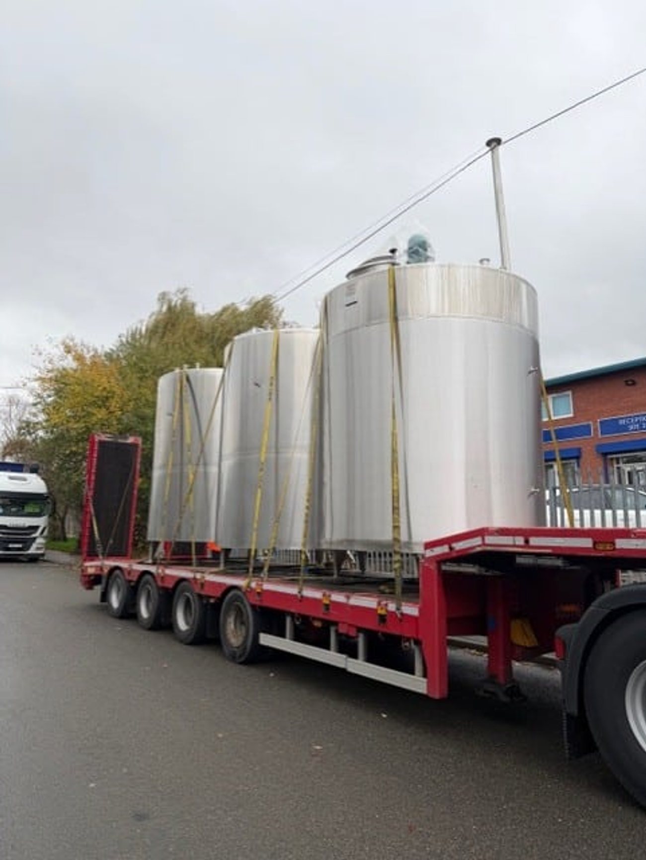 Century Containers chemical storage units being delivered to Midland Oil Group Halesowen site