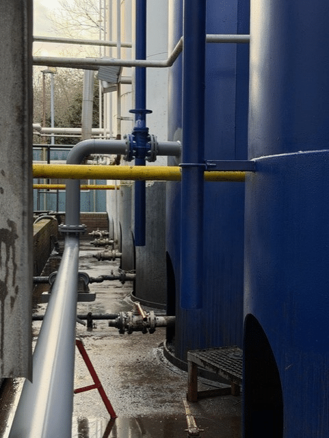 Engine oil blending plant equipment and pipework progress at Midland Oil Group Halesowen