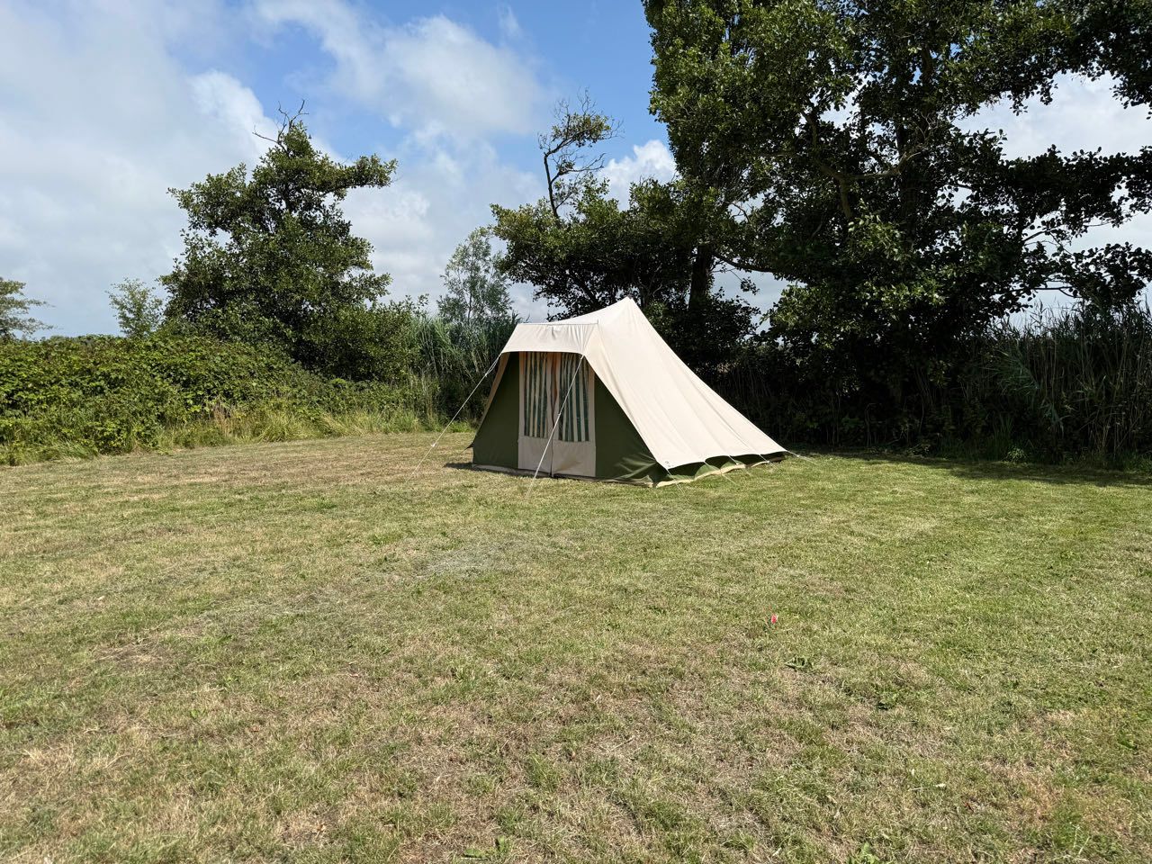 Tent on a field