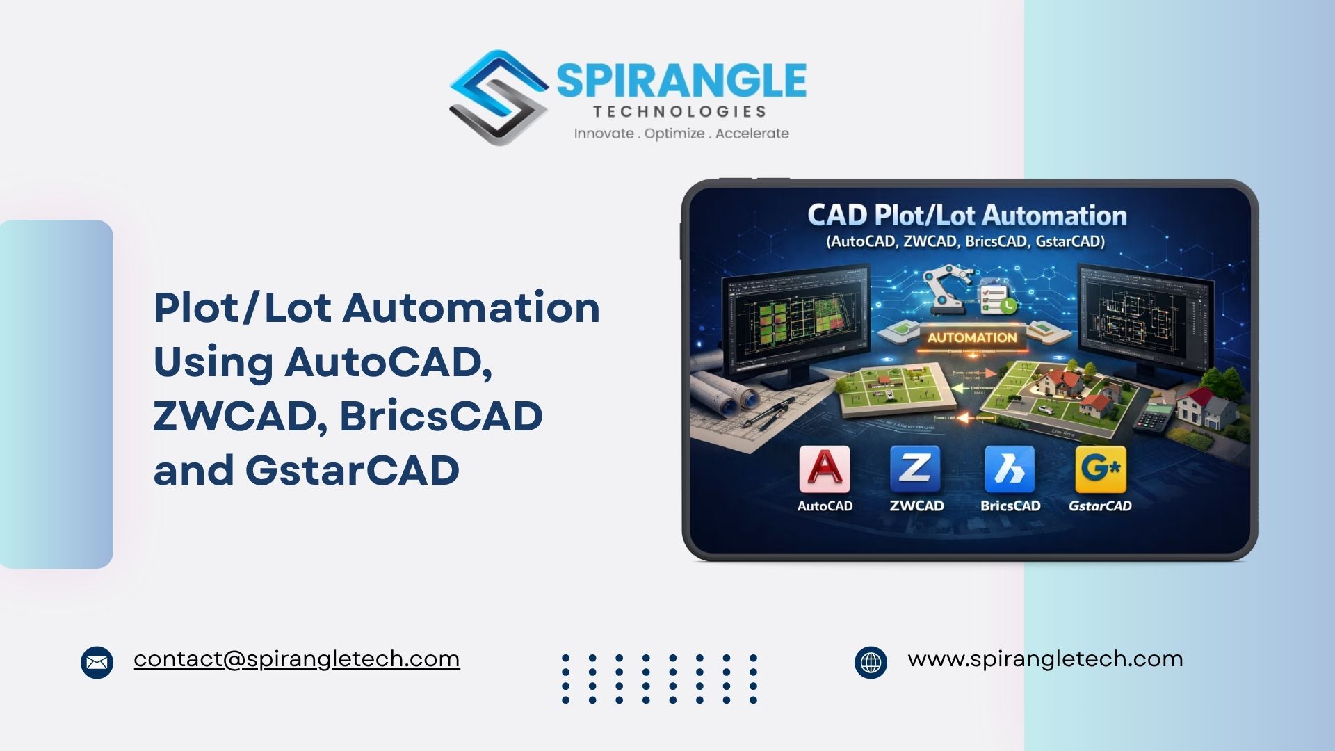Plot/Lot Automation Using AutoCAD, ZWCAD, BricsCAD and GstarCAD