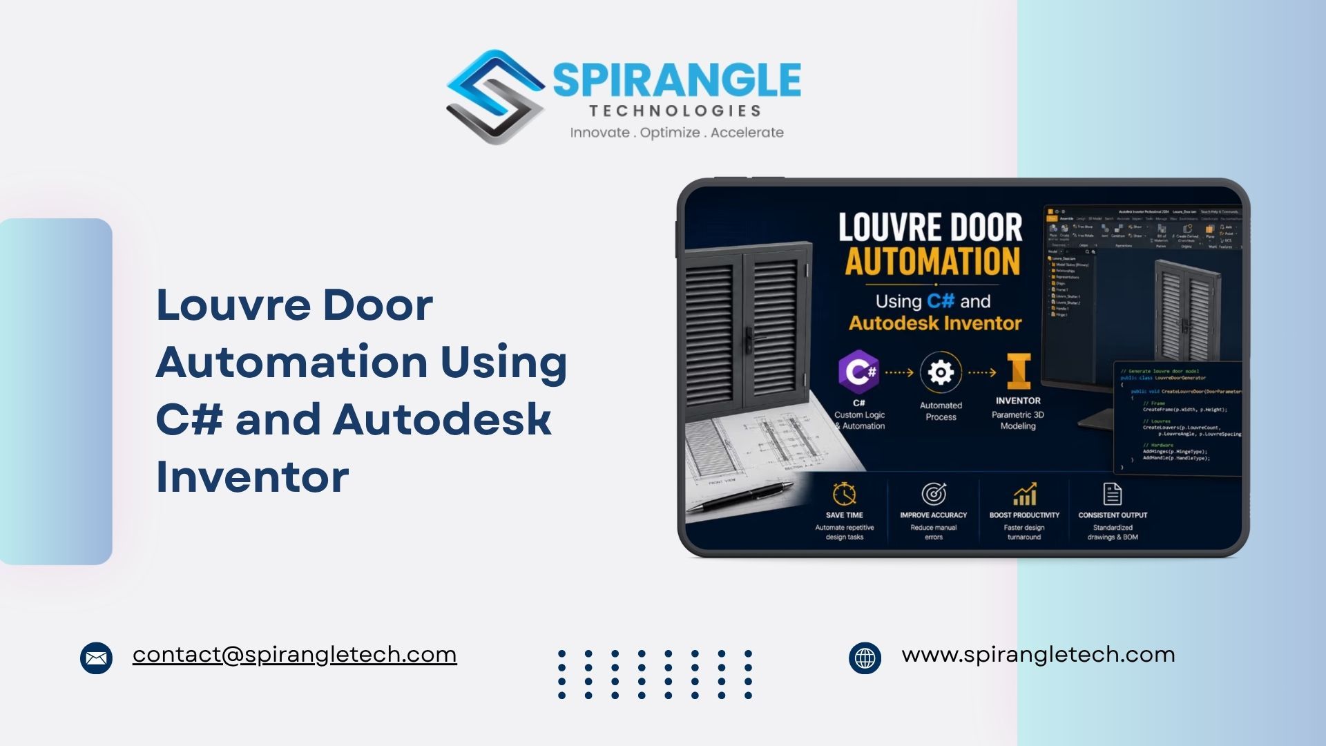 Louvre Door Automation Using C# and Autodesk Inventor