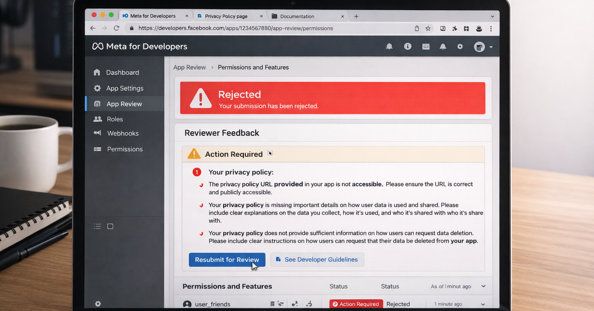 Facebook App Review Rejected Due to Privacy Policy? How to Fix It and Get Approved